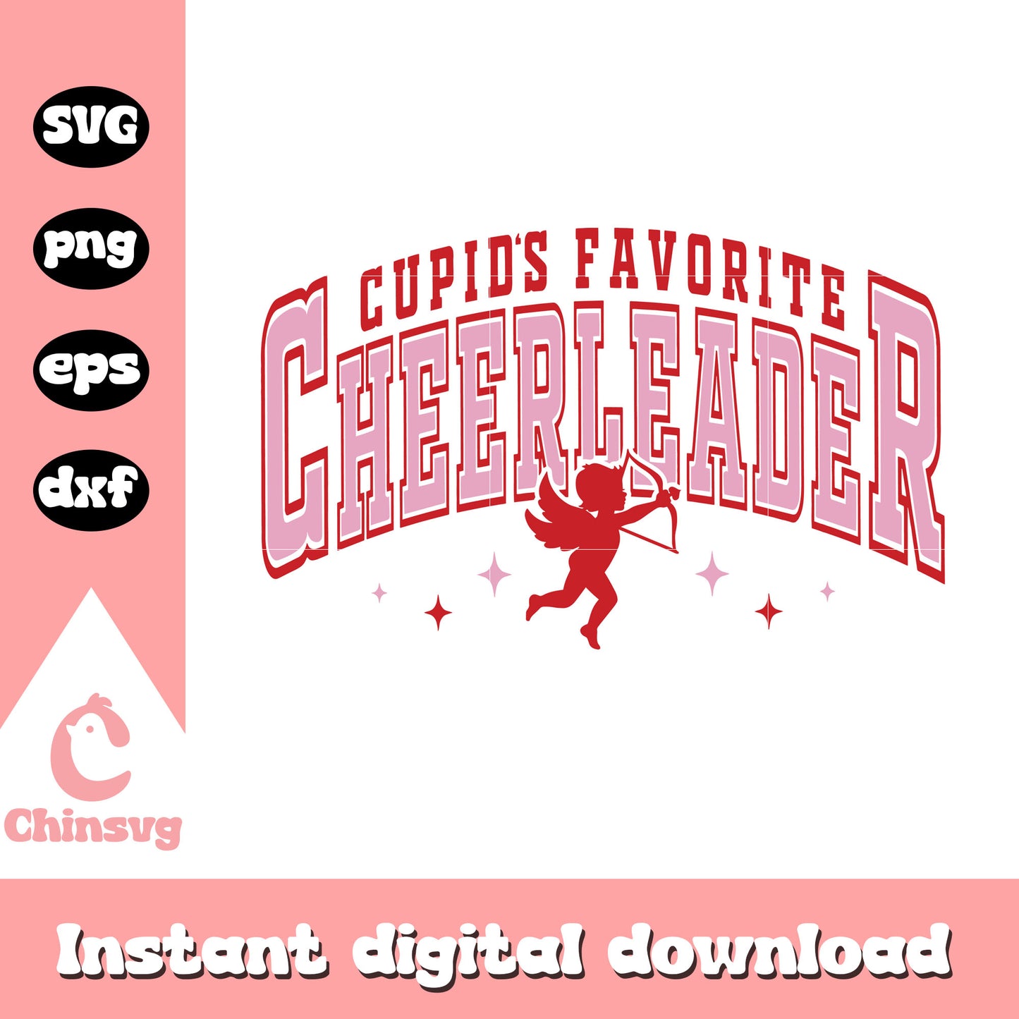Cupid's favorite cheerleader svg, cheerleader svg, valentine svg