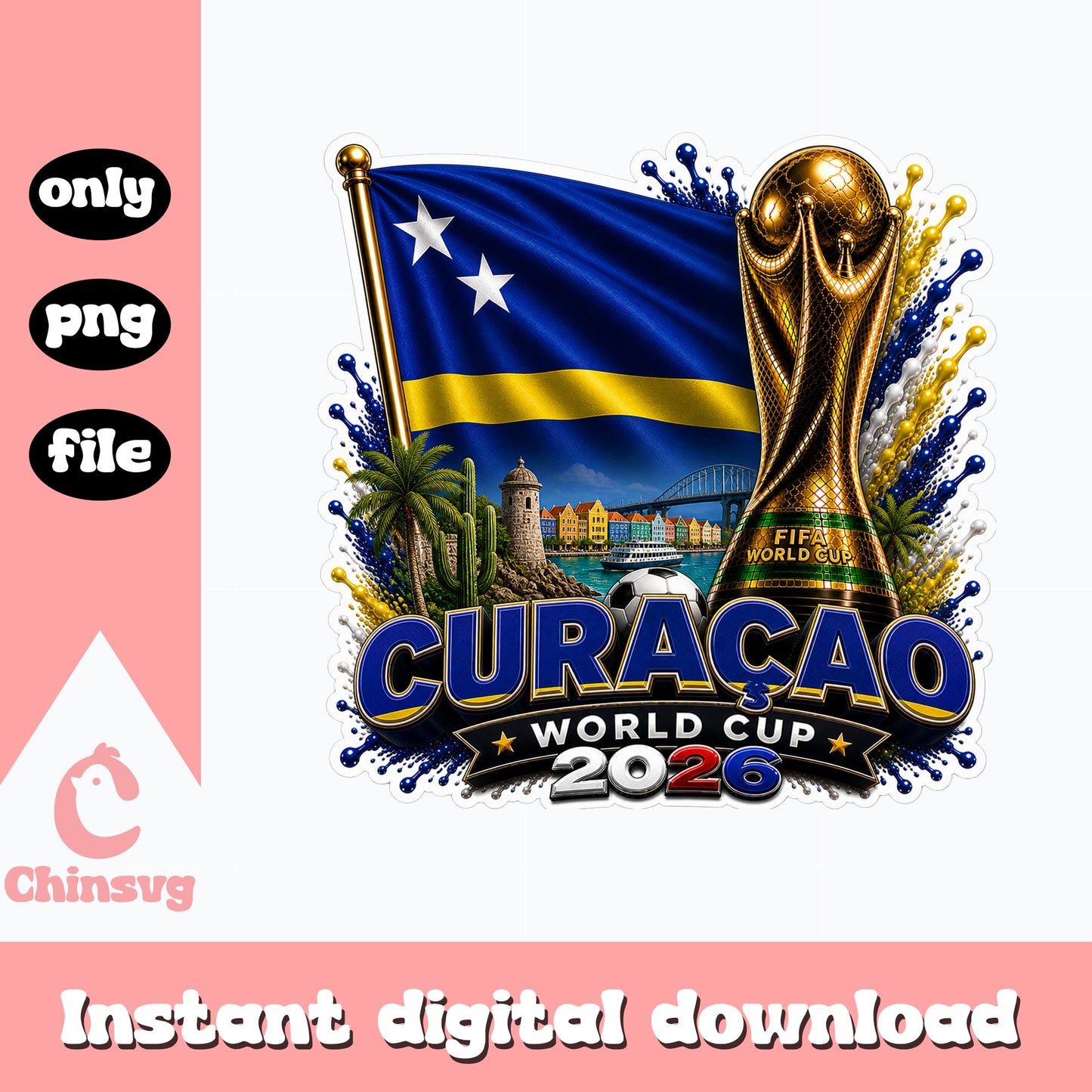 Curacao World Cup 2026 PNG, Soccer Football PNG, FIFA Cup PNG