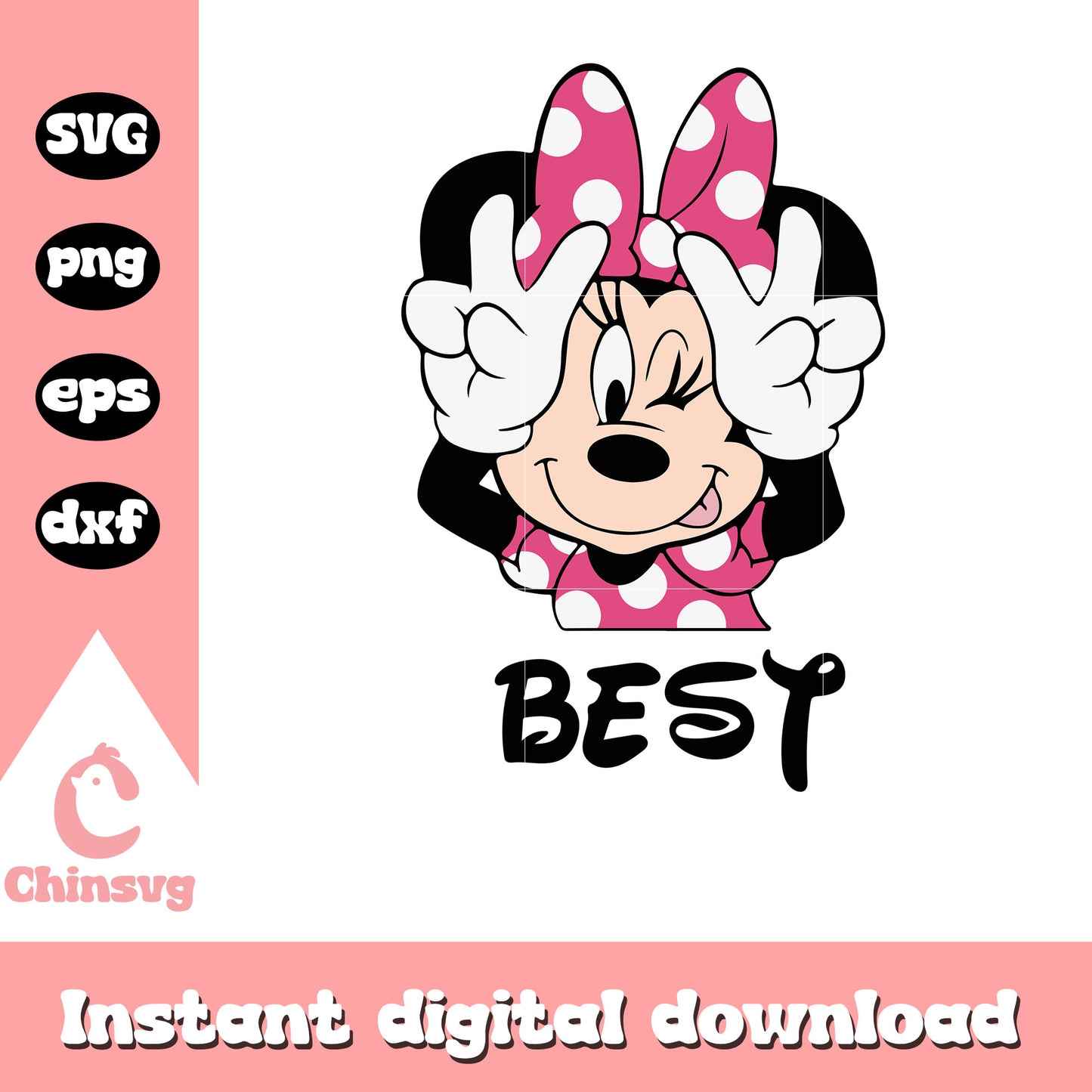 Cute minnie mouse best design svg, minnie mouse face svg