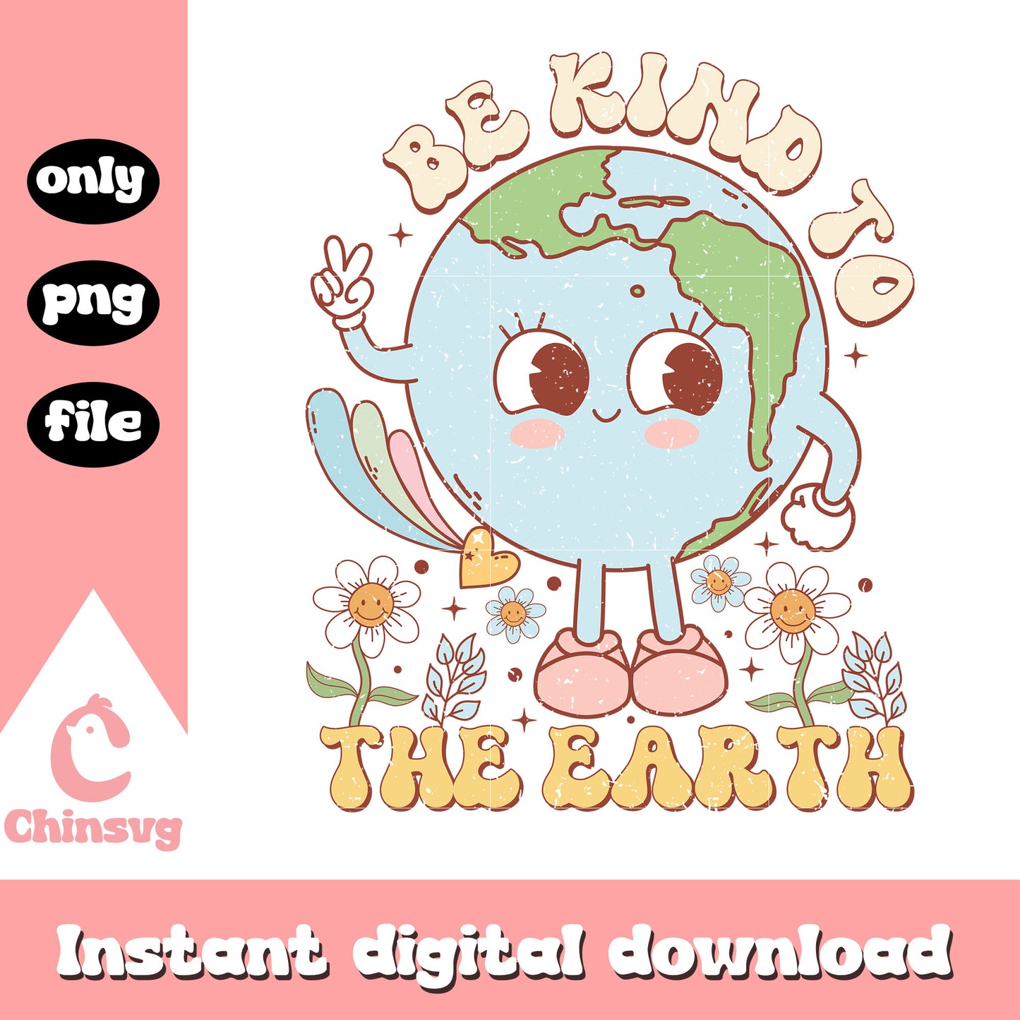 Cute earth bekind to the earth png, earth day facts png, planet png