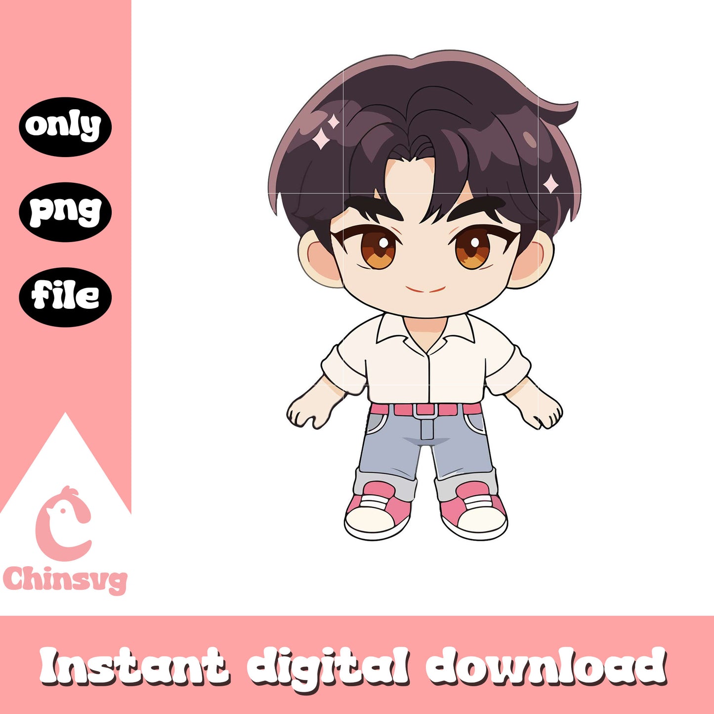 Cute jinu doll saja boys design png, jinu character png