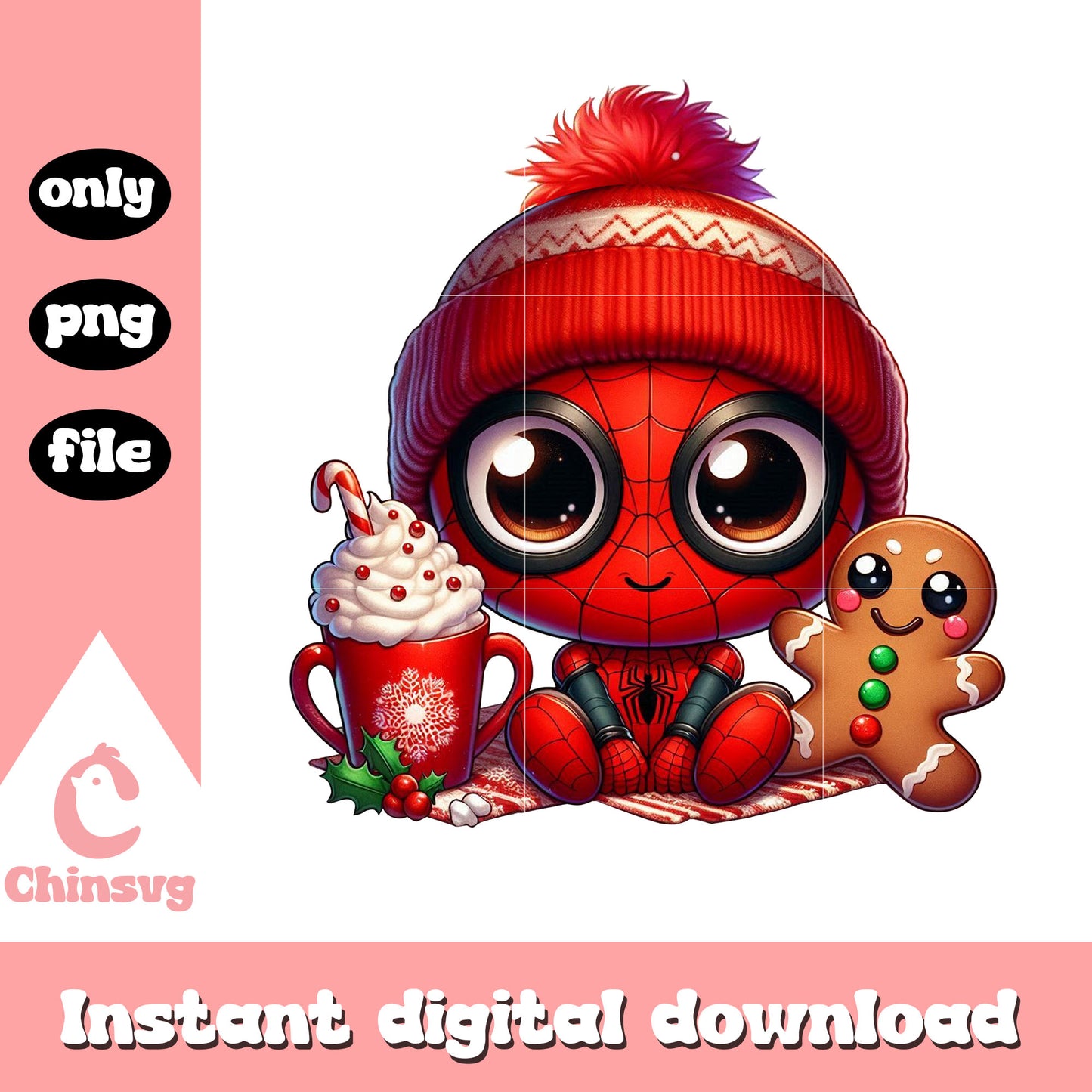 Cute spider man on christmas day png, merry christmas images png