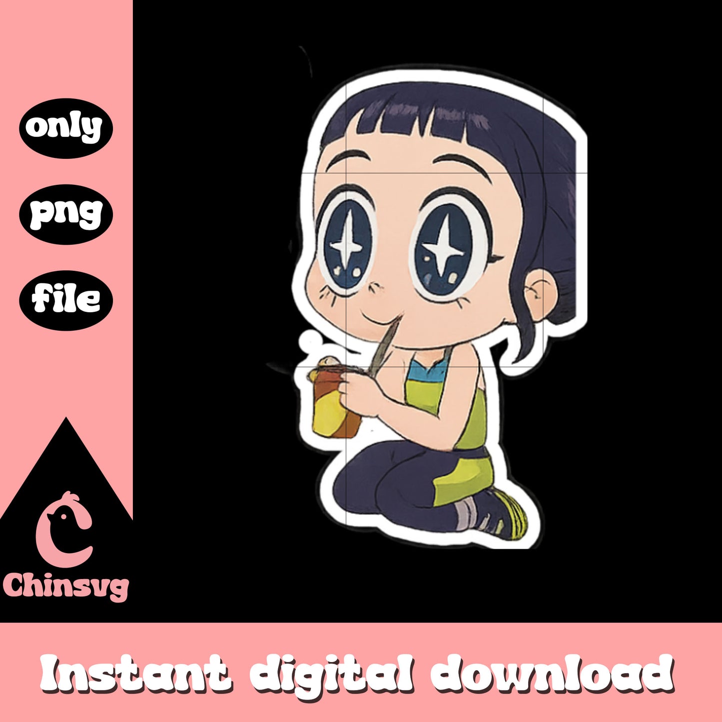 Cute zoey huntrix characters png, zoey from kpop demon hunters png