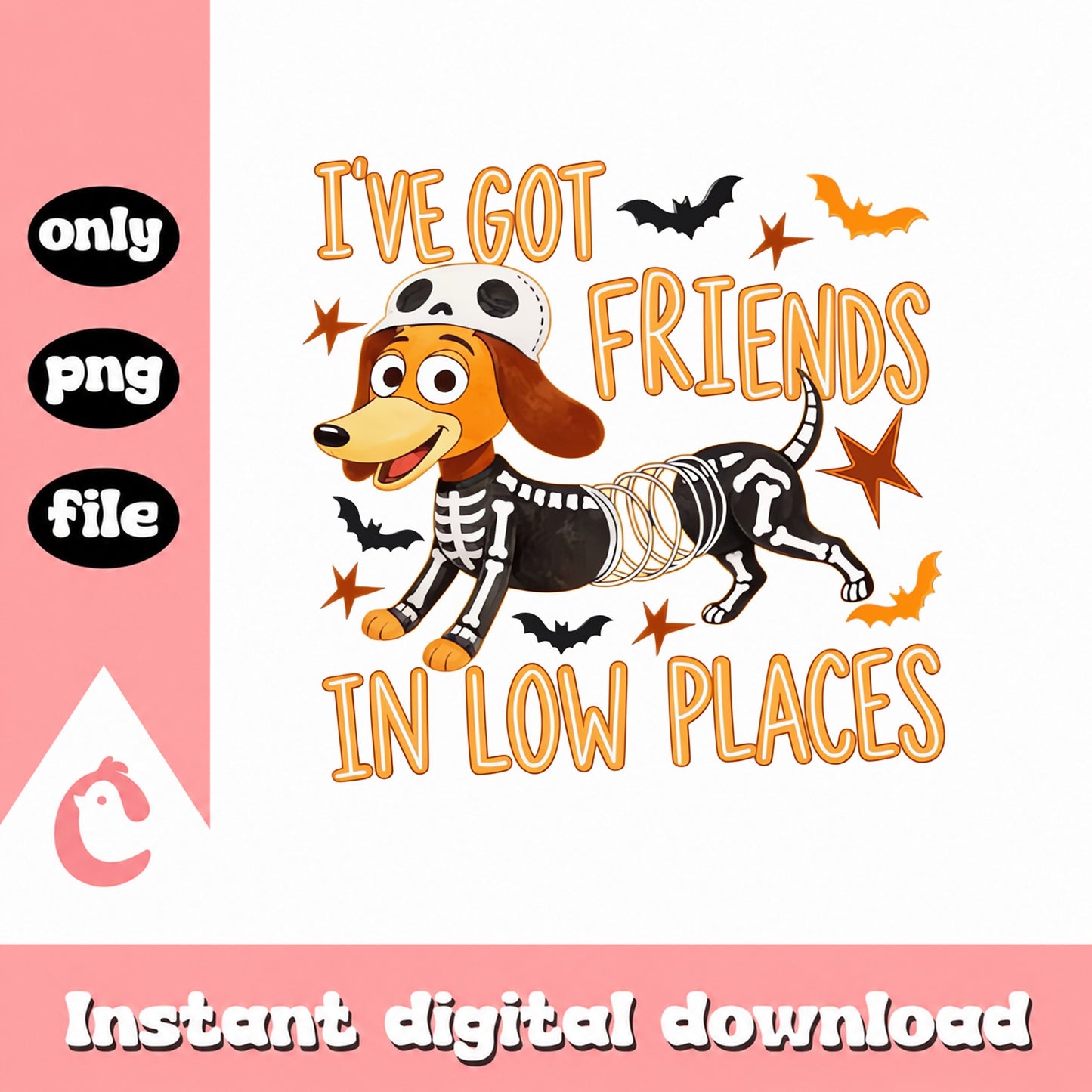 Dachshund Dog Halloween PNG, I've Got Friends In Low Places, PNG File