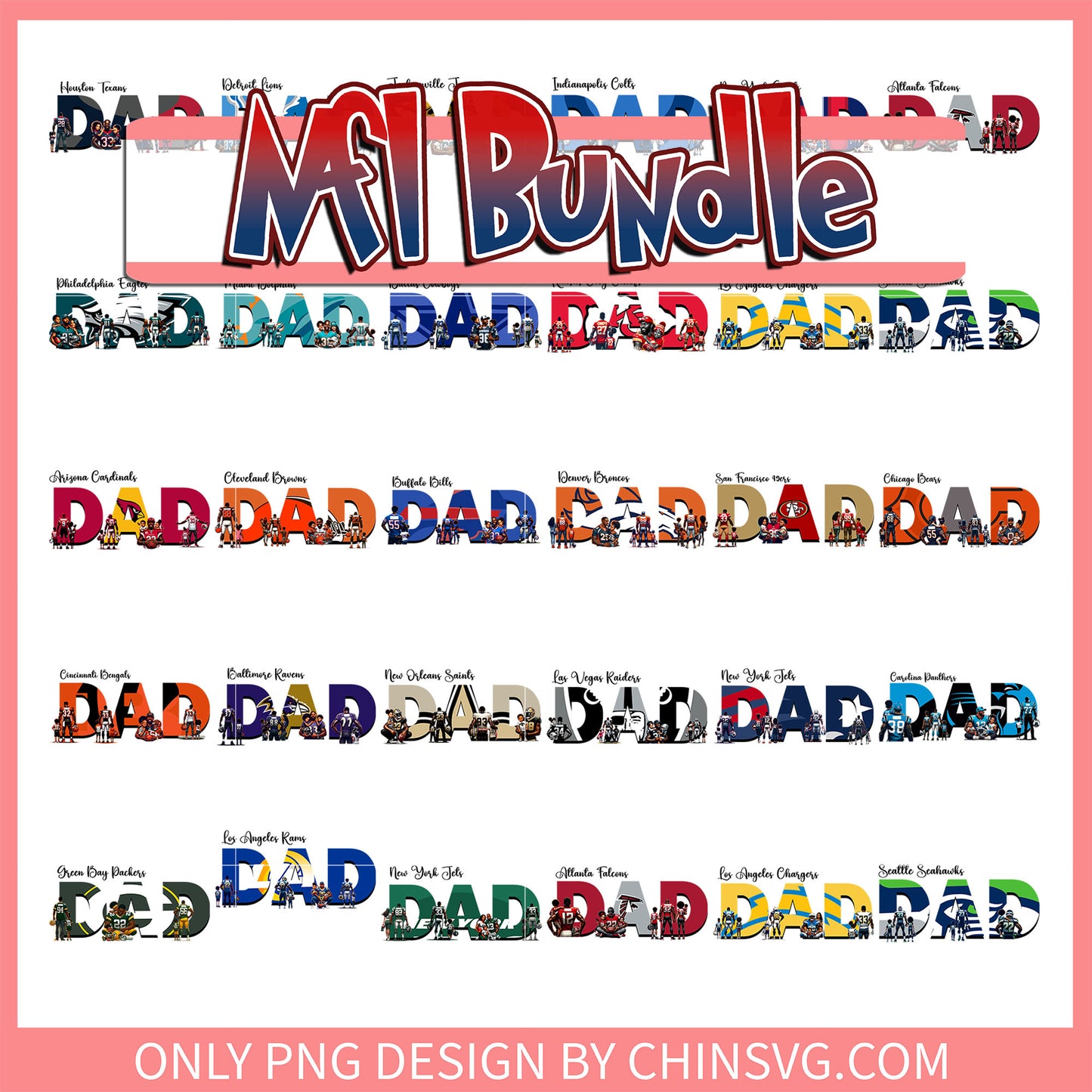 Dad logo nfl design bundle png, dad logo png png, nfl sport png