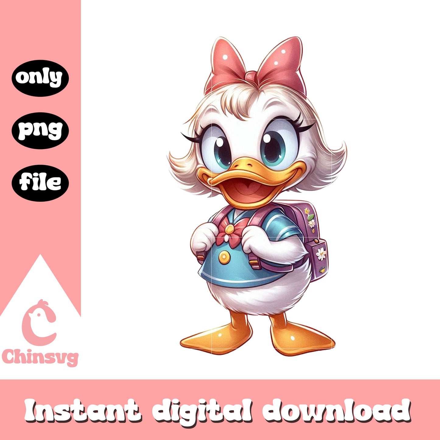 Daisy duck back to school png, school specialty png