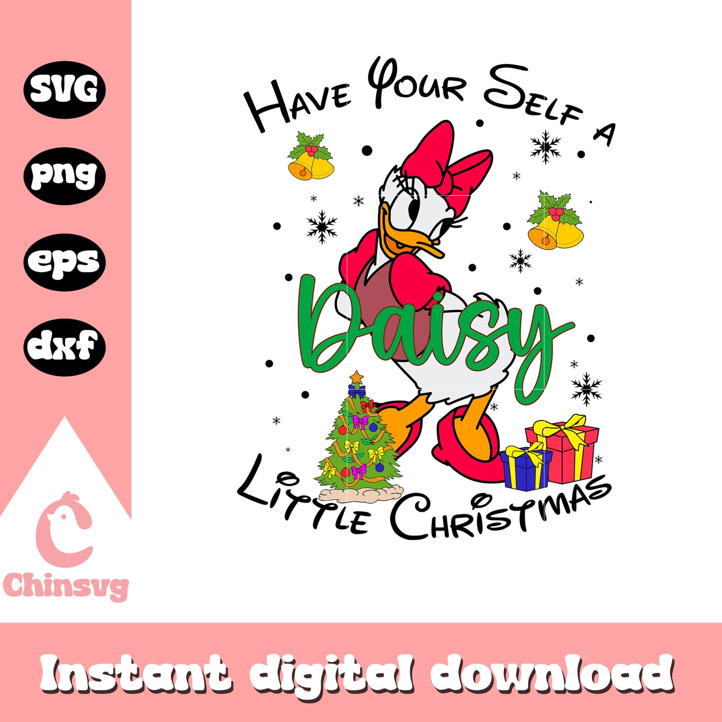 Daisy little christmas svg, disney's a christmas carol svg