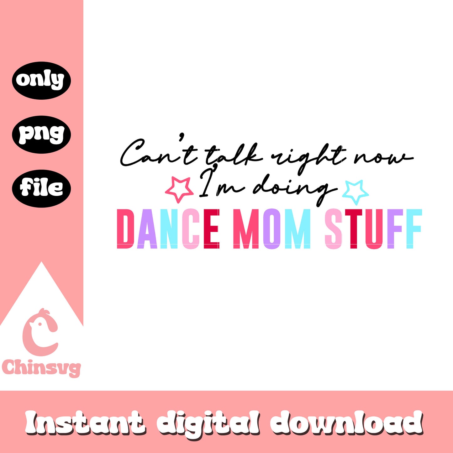 Dance mom stuff font design png, mom stuff png, font design png