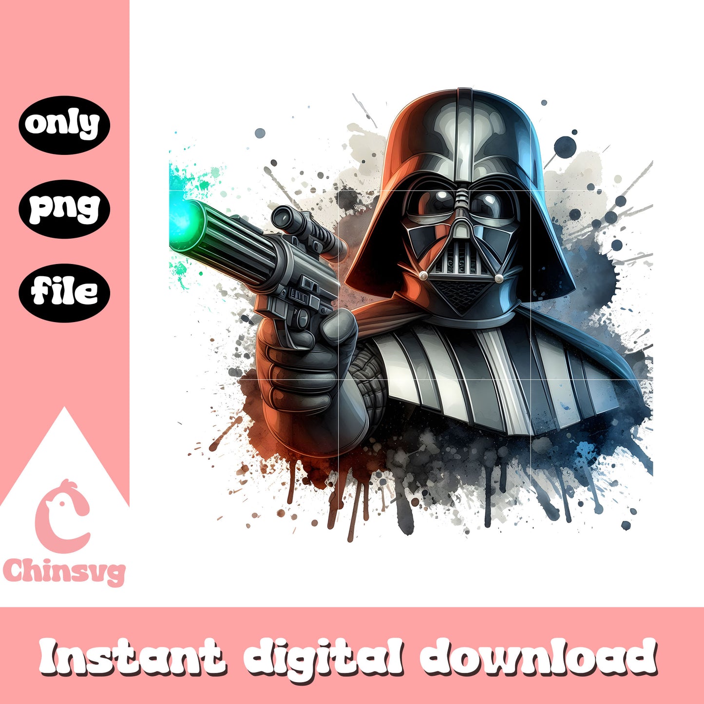 Darth vader splatter effect png, darth vader star wars png