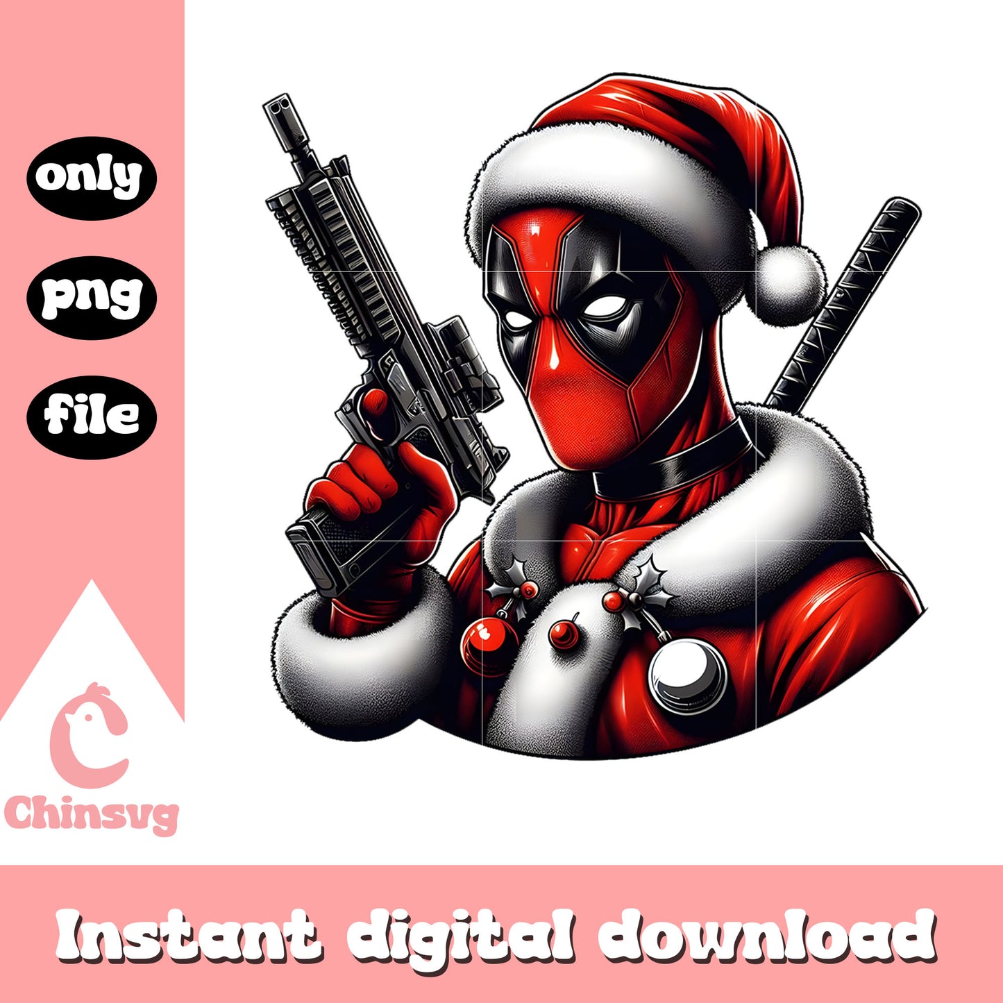 Deadpool horror santa claus costume png, marvel movies png