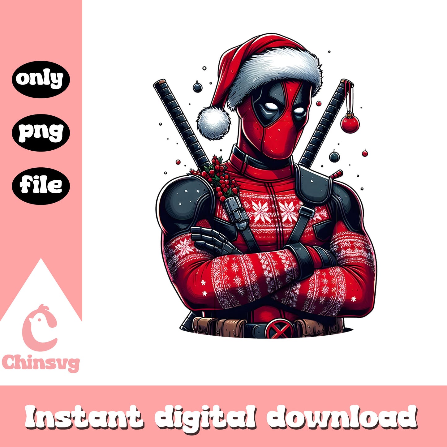 Deadpool merry christmas png, a christmas story png