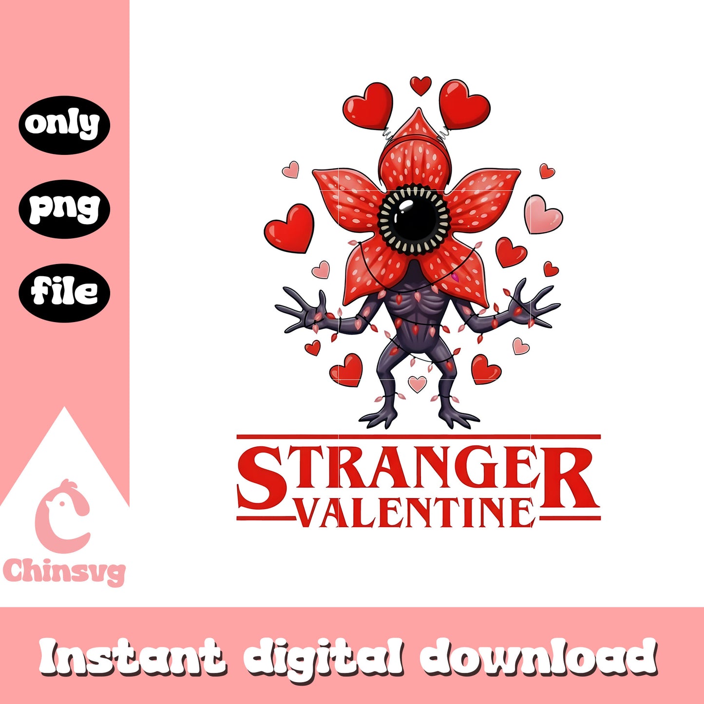 Demogorgon stranger valentine png, stranger things movie png