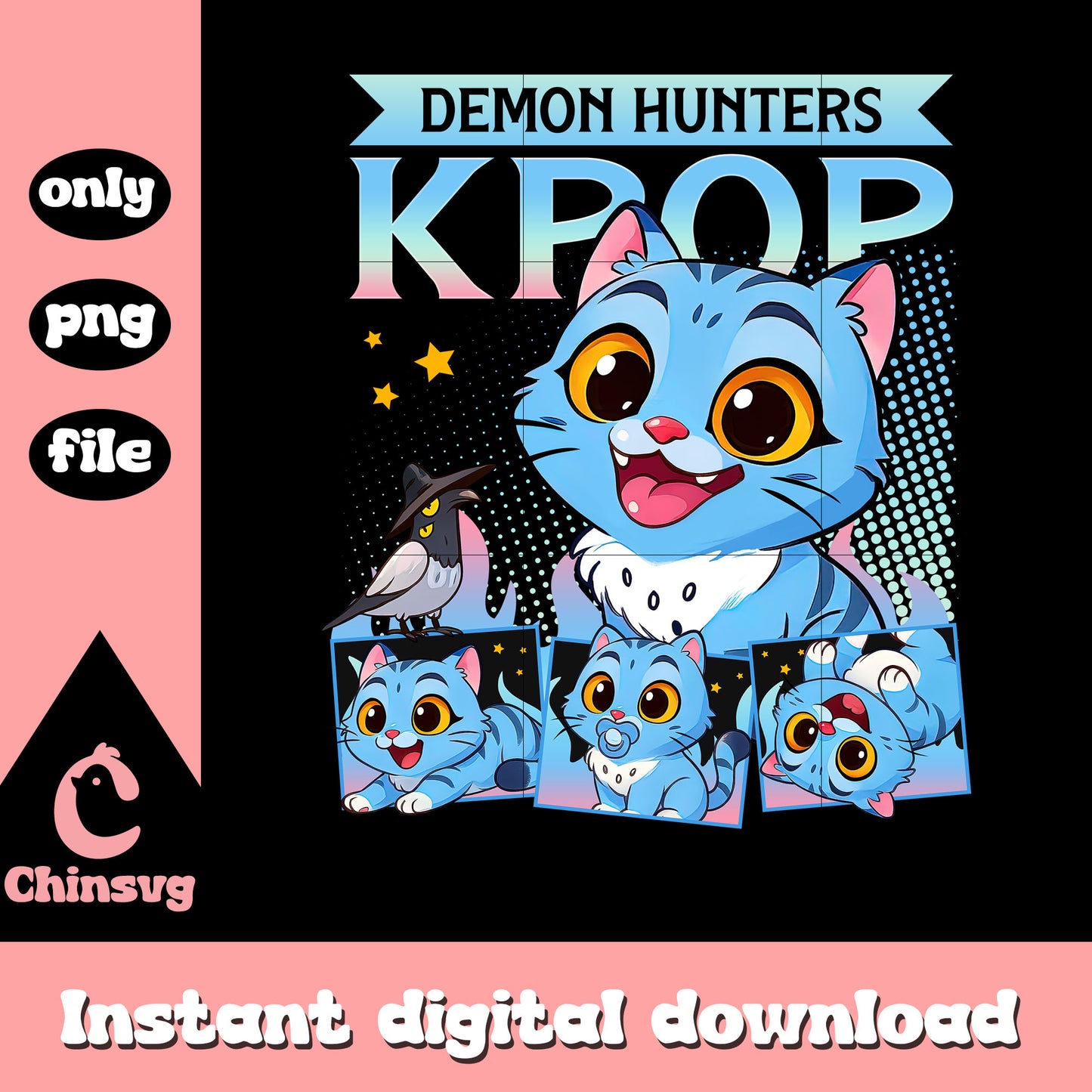 Demon hunter kpop derpy tiger png, susie character png