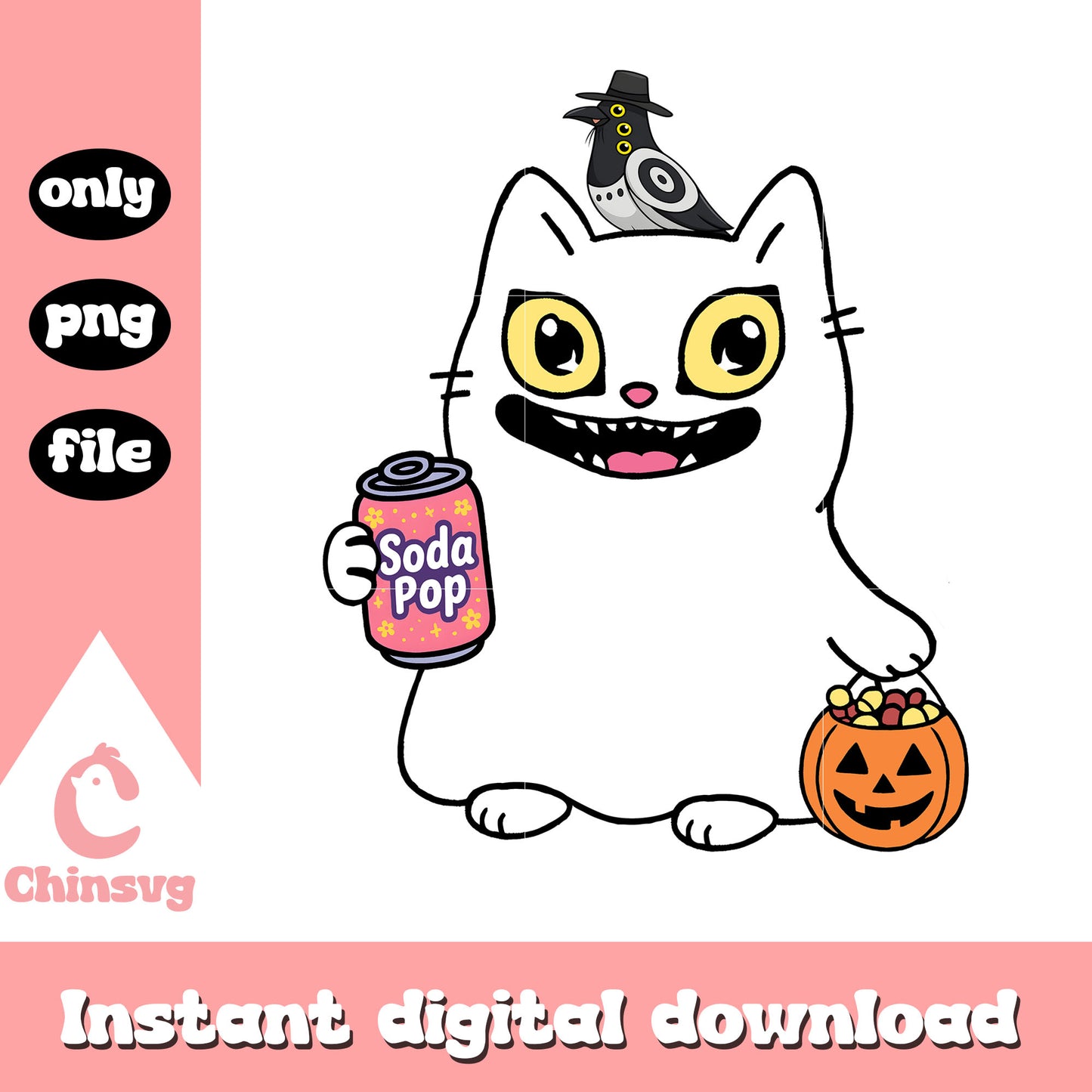 Demon hunters tiger soda pop halloween png, kpop demon derpy png