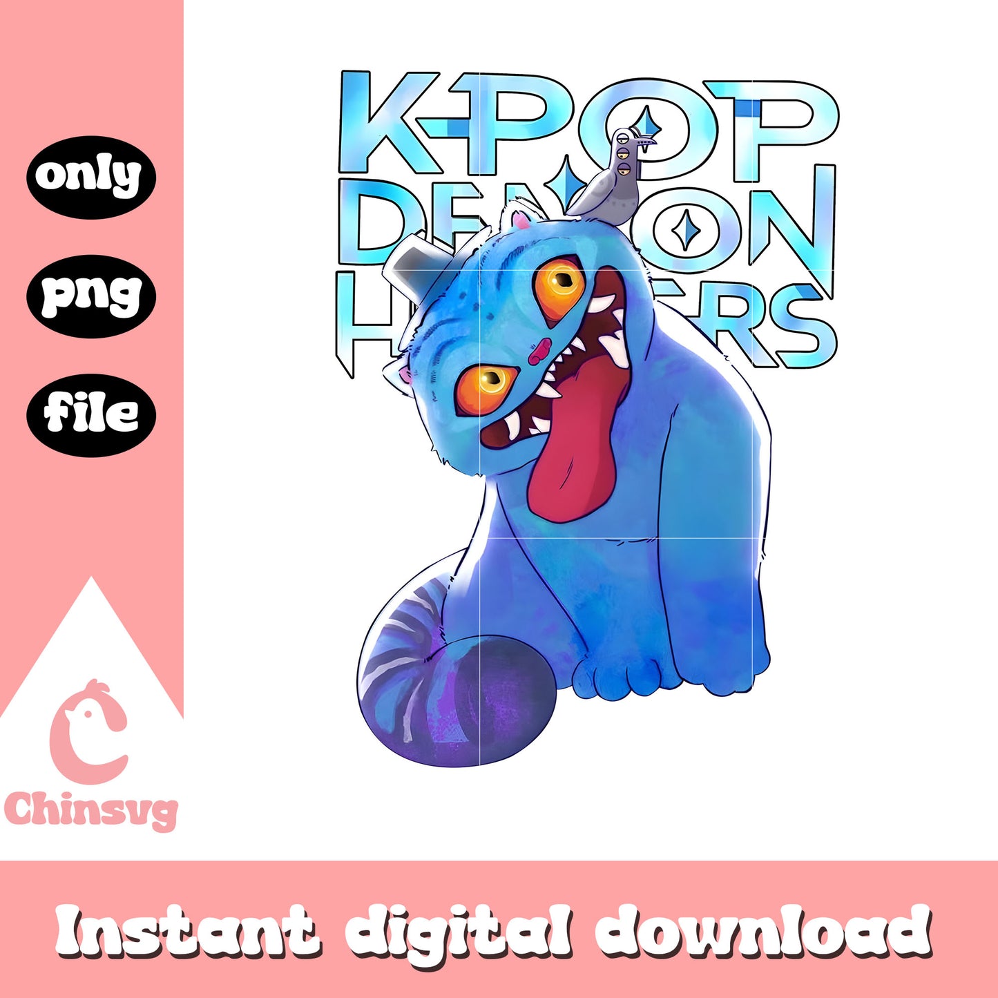 Demon hunter tiger funny png, kpop demon hunter tiger png