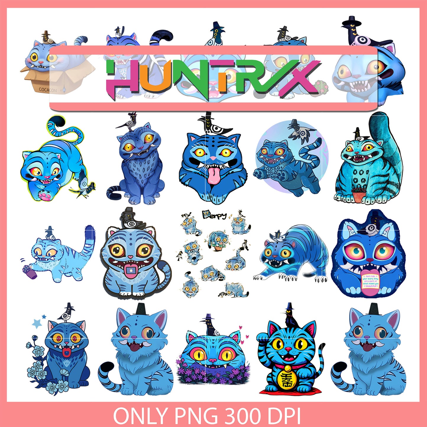 Derpy and sussy bird demon design bundle png, kpop demon hunters png
