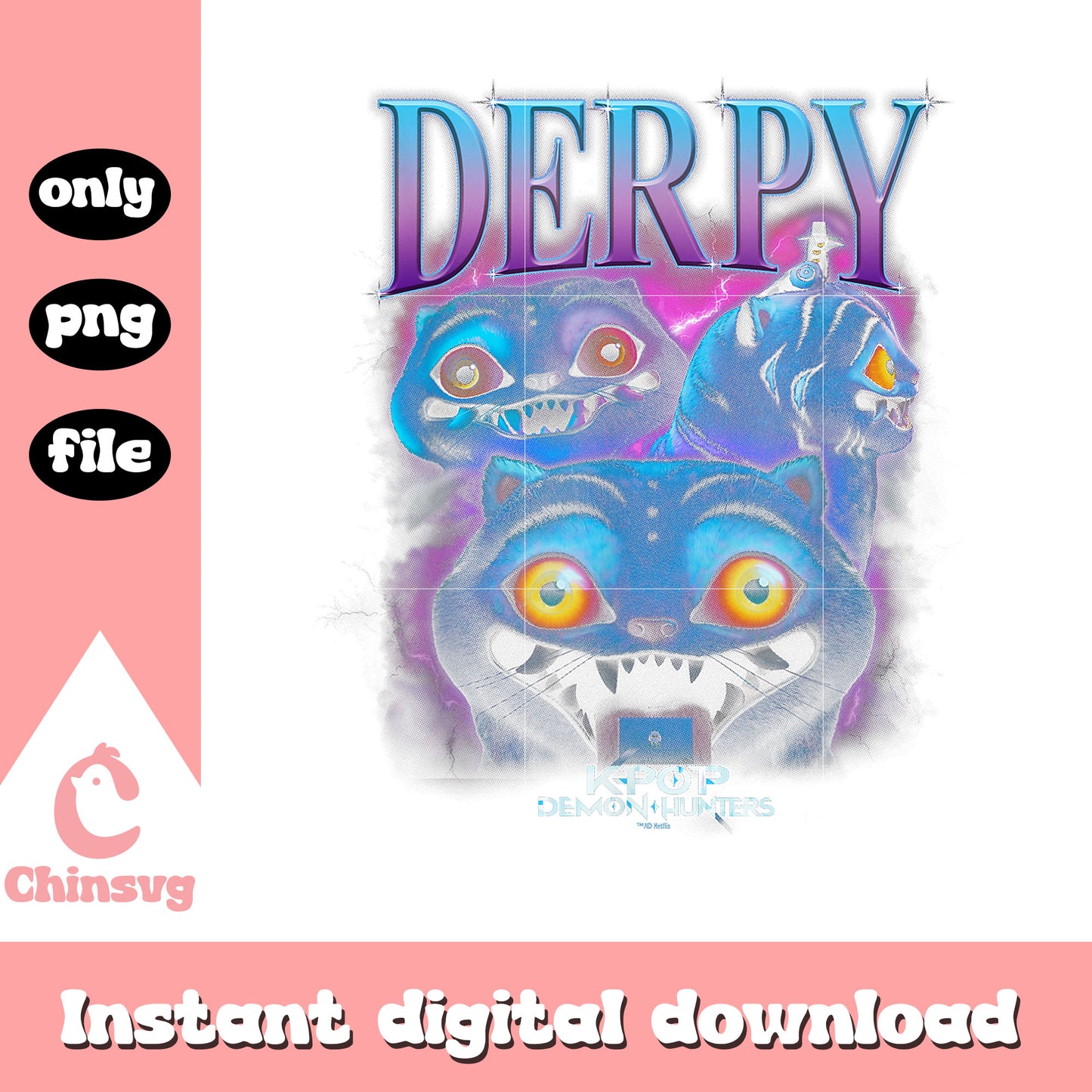 Derpy kpop demon hunters characters png, netflix movie png