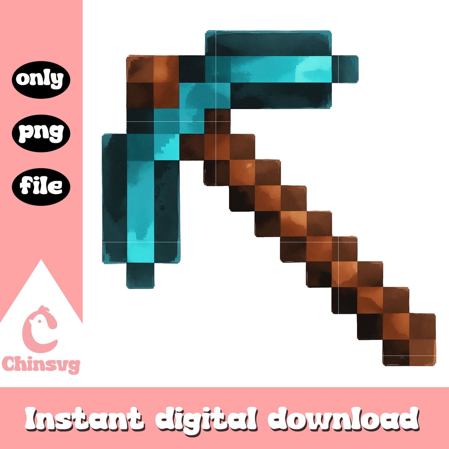 Diamond pickaxe minecraft png, minecraft diamond pickaxe png