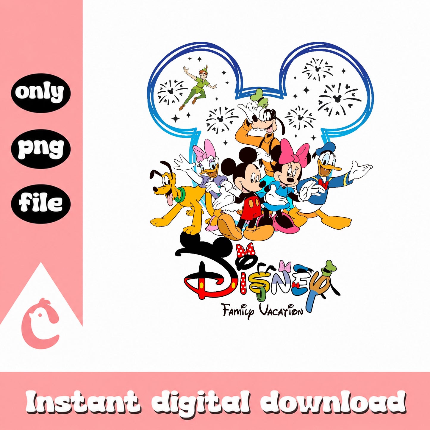 Disney Family Vacation PNG, Mickey And Friends PNG, Disney Trip PNG