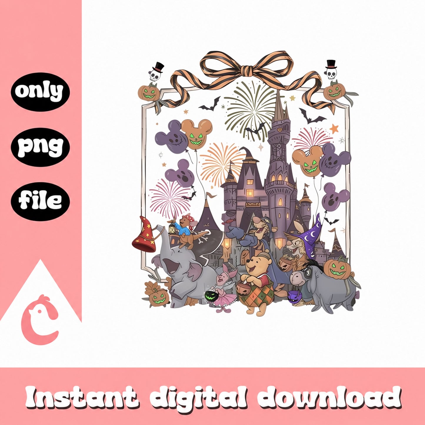 Disney Halloween Castle PNG, Winnie The Pooh Mickey Mouse, PNG File