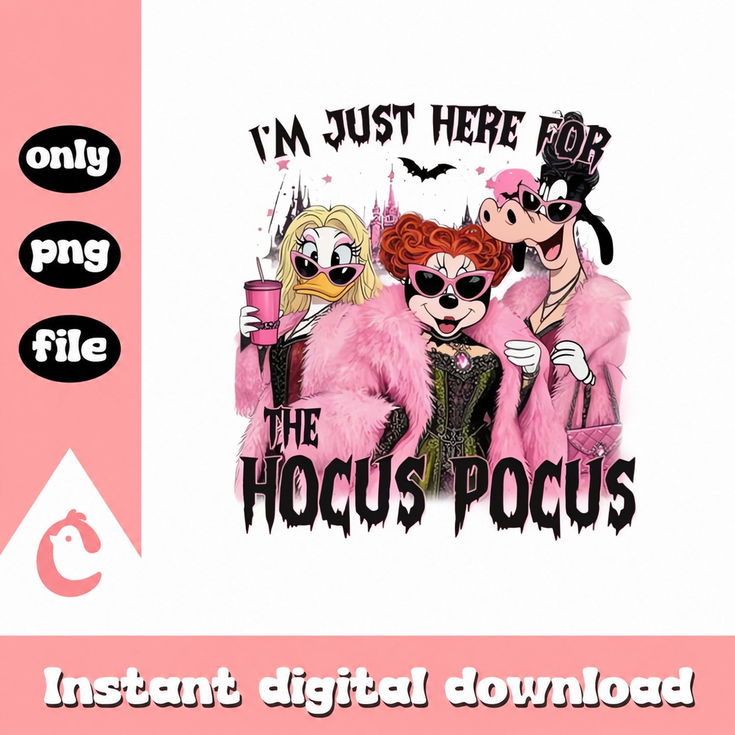 Disney Hocus Pocus Halloween PNG, I'm Just Here For The Bocus, PNG
