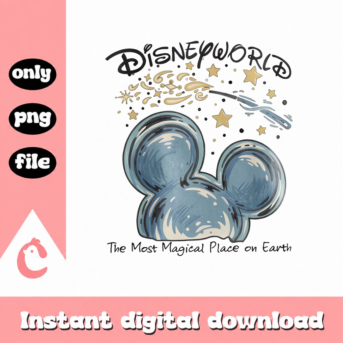 Disney World Mickey Ears PNG, Most Magical Place, Disney PNG