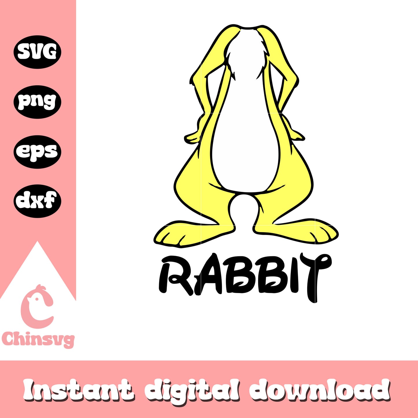Disney rabbit no head svg, disney rabbit svg, disney svg