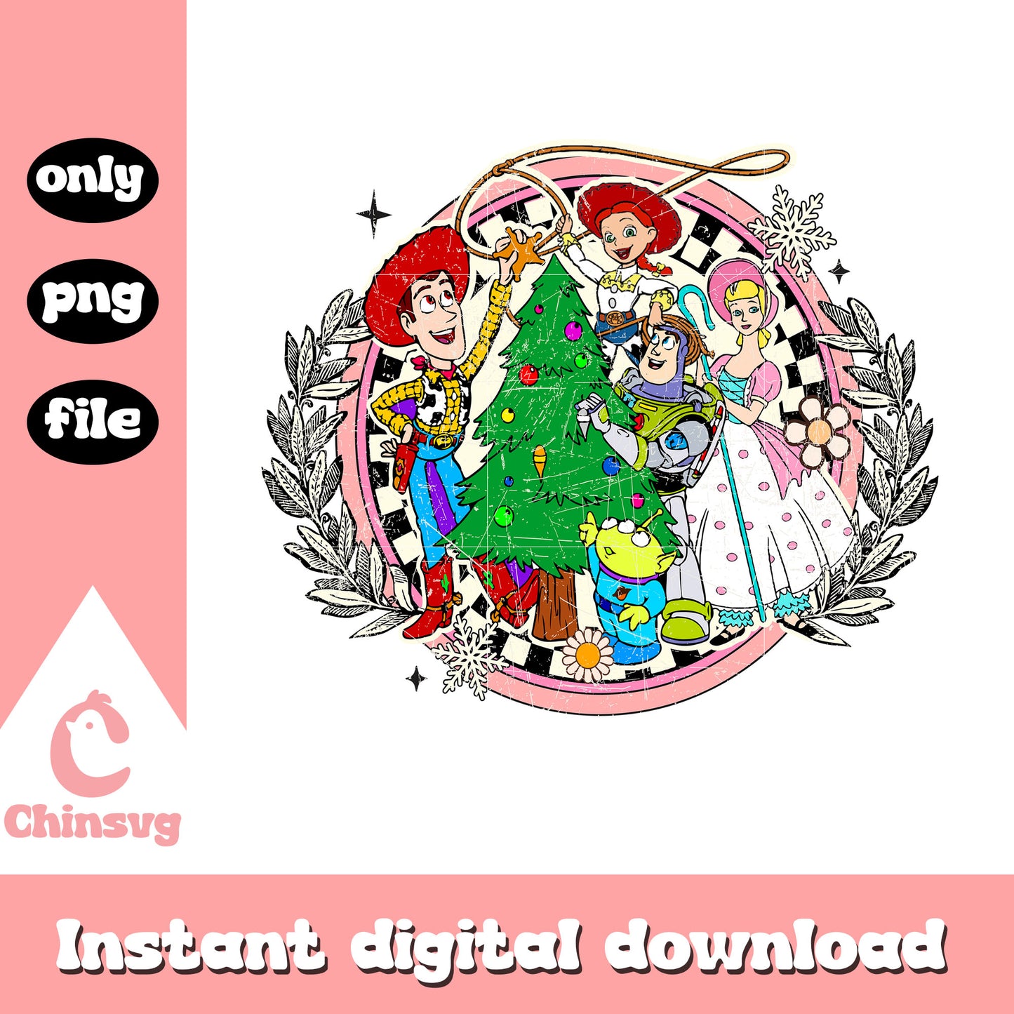 Disney toy story christmas png, disney christmas png, toy story png