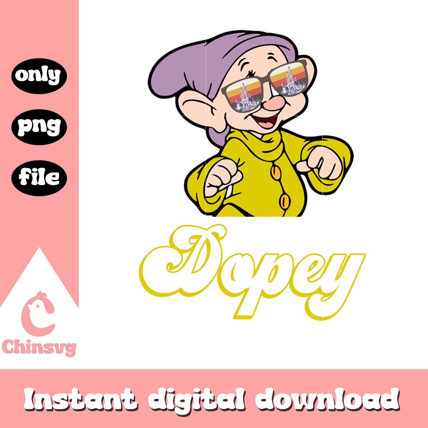 Disney dwarf dopey design png, disney characters movie png