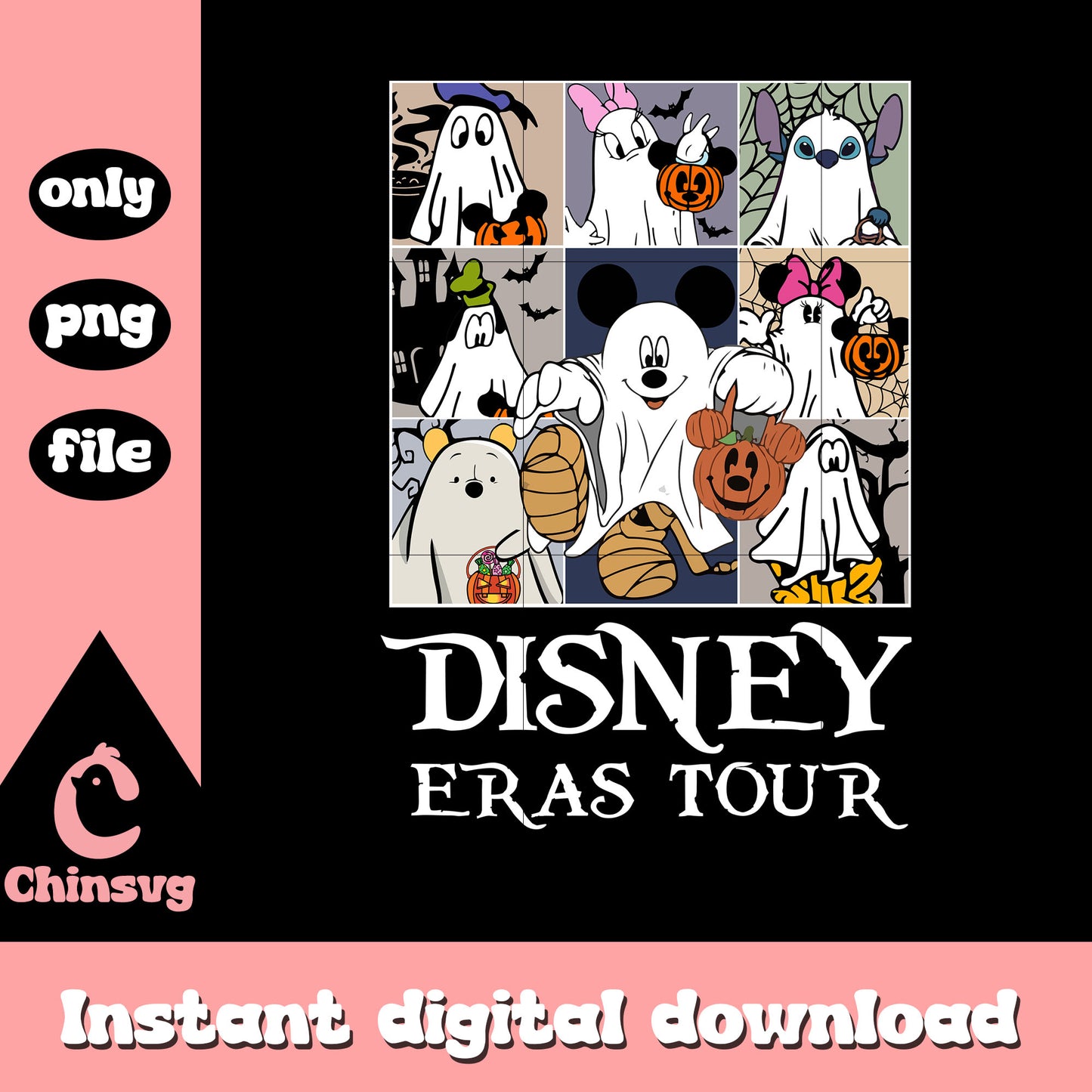 Disney eras tour ghost clipart png, characters cartoon disney png