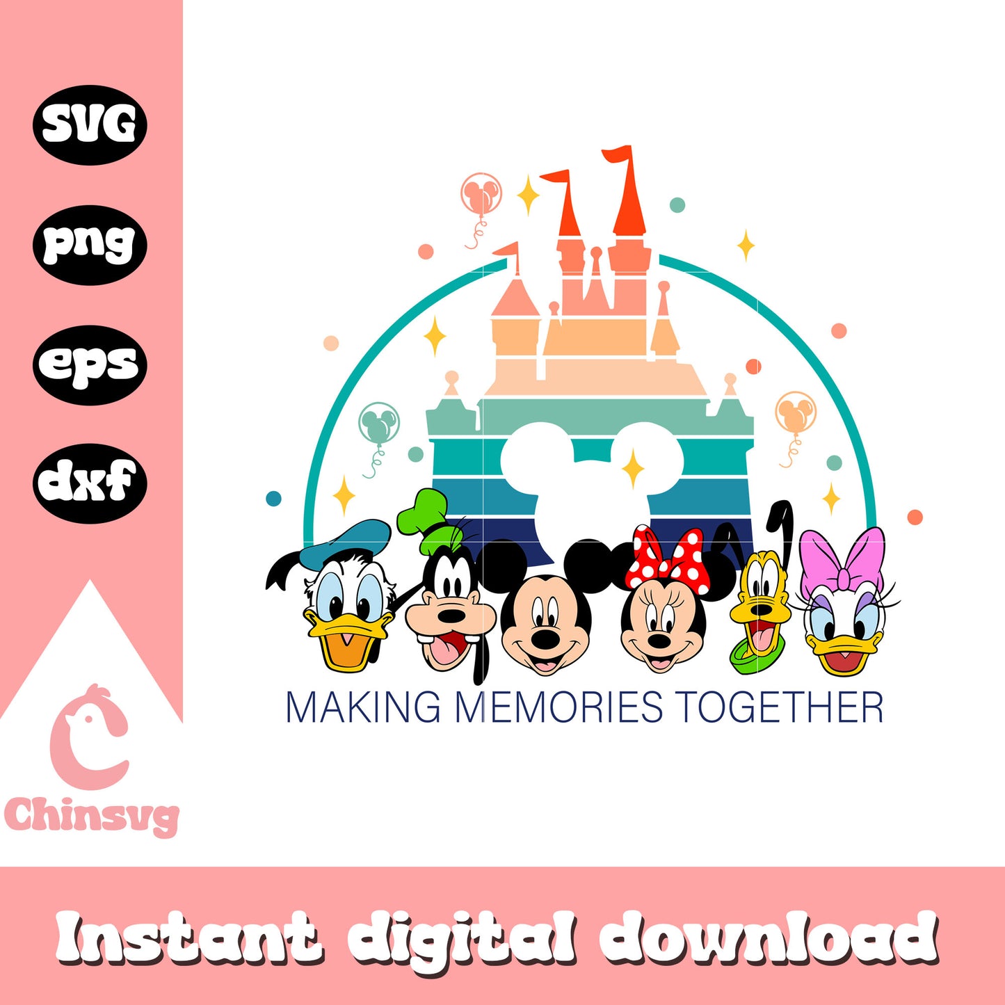 Disney friends making memories together svg, mickey and friends svg