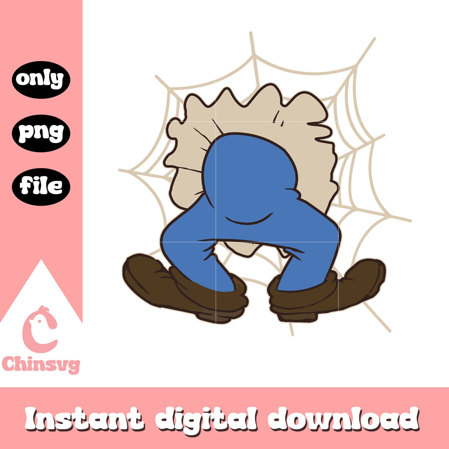 Disney goofy ass spiderweb design png, disney goofy movie png