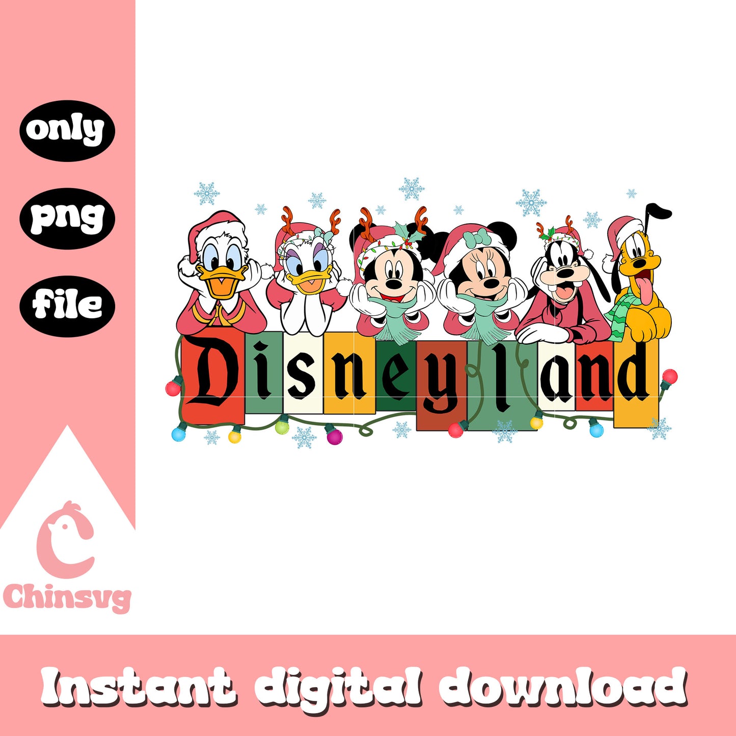 Disneyland mickey friends santa hat png, disneyland christmas png