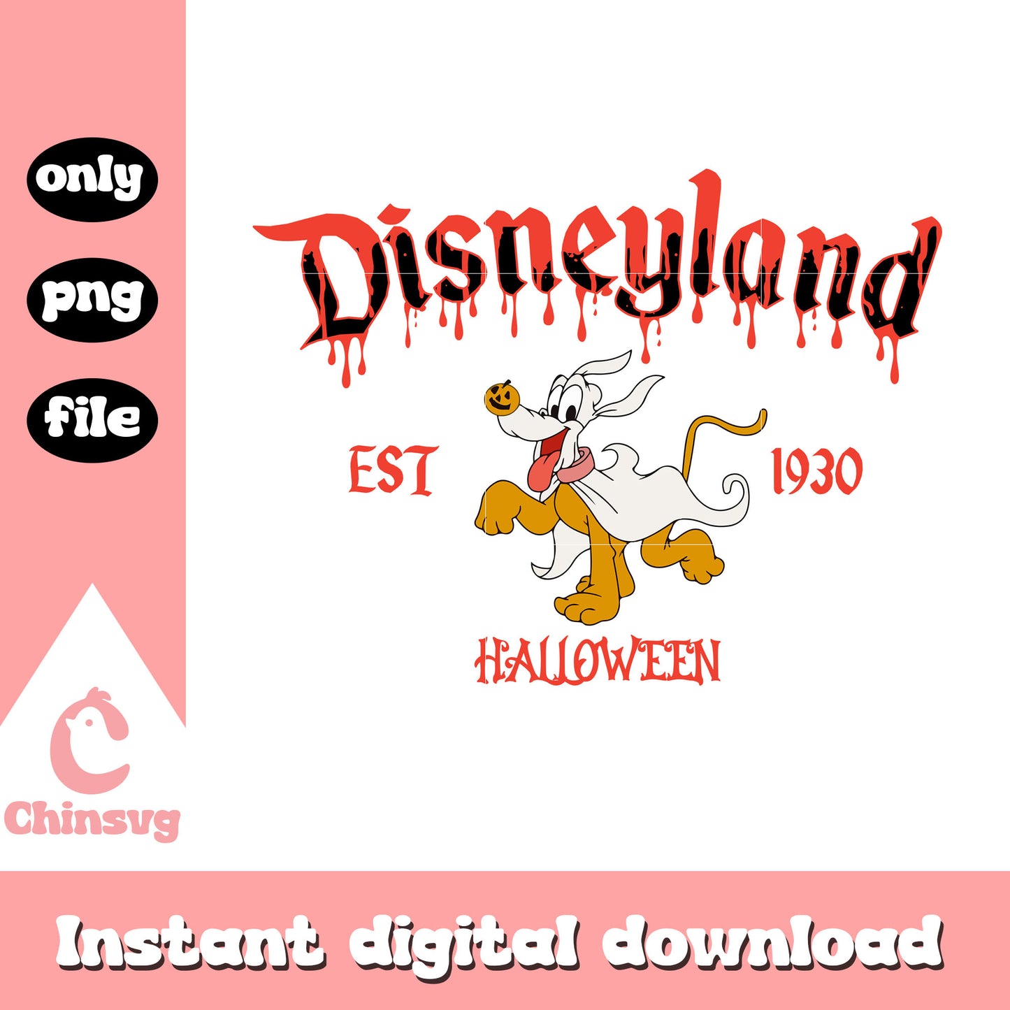 Disneyland est 1930 halloween pluto png, disney pluto png
