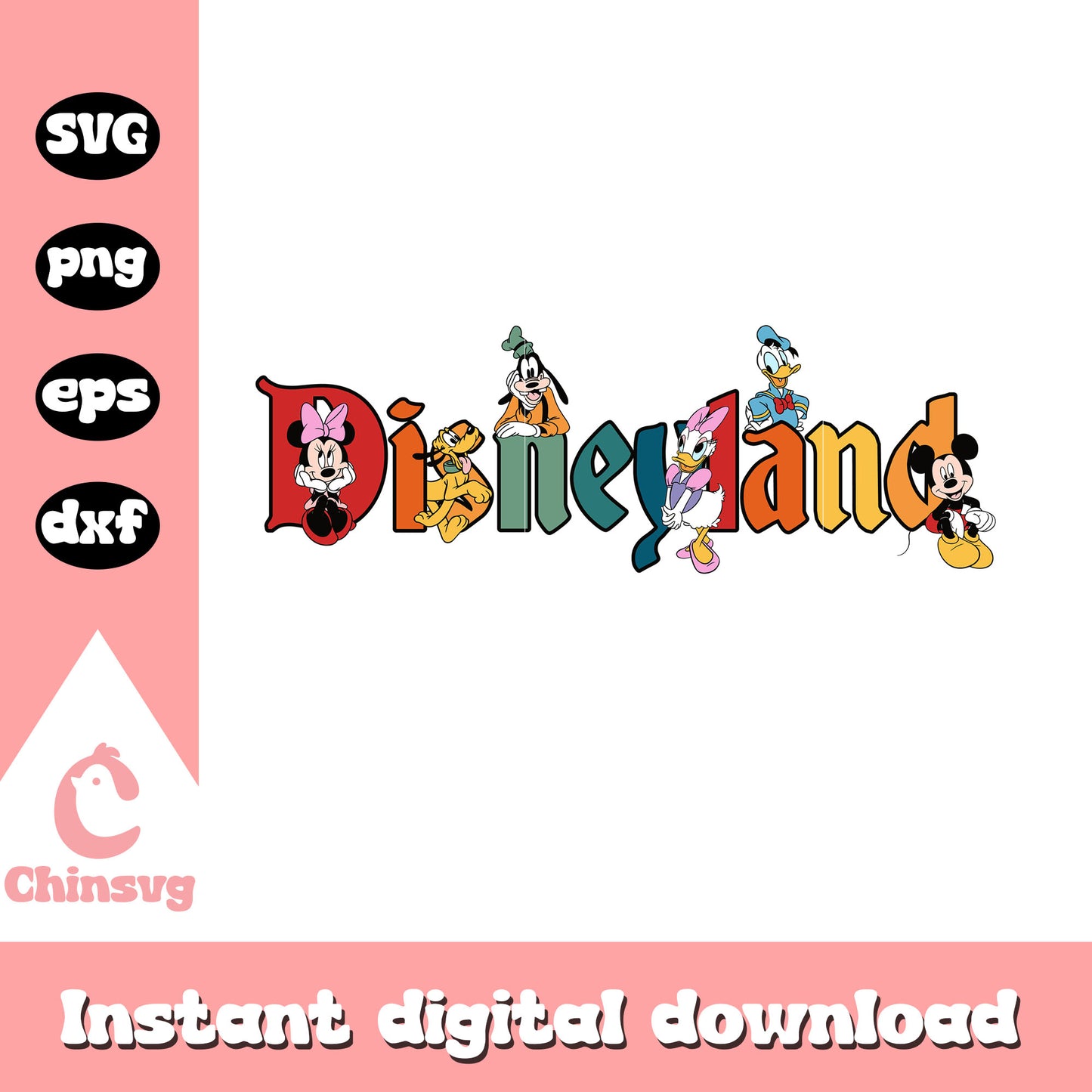 Disneyland mickey and friends svg, mickey and friends svg