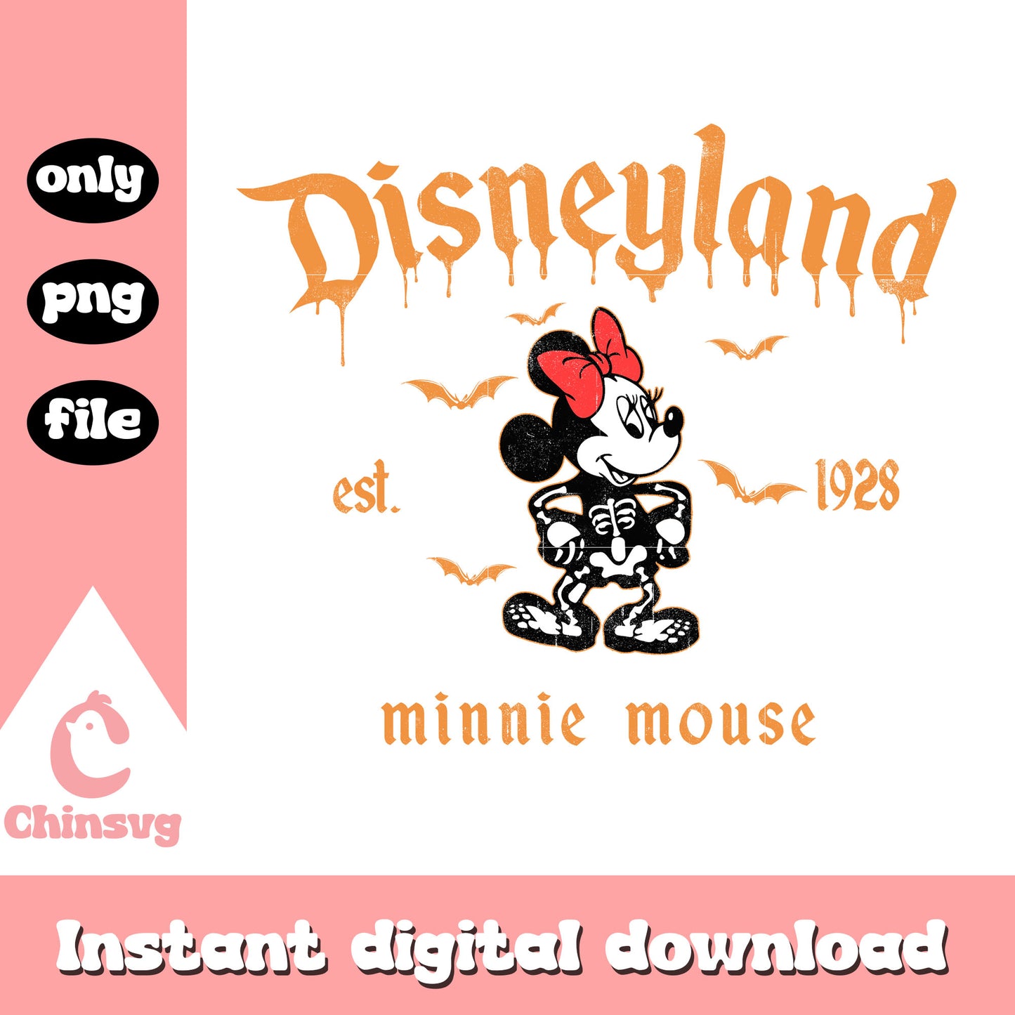 Disneyland skeleton minnie est 1928 png, disney minnie mouse png