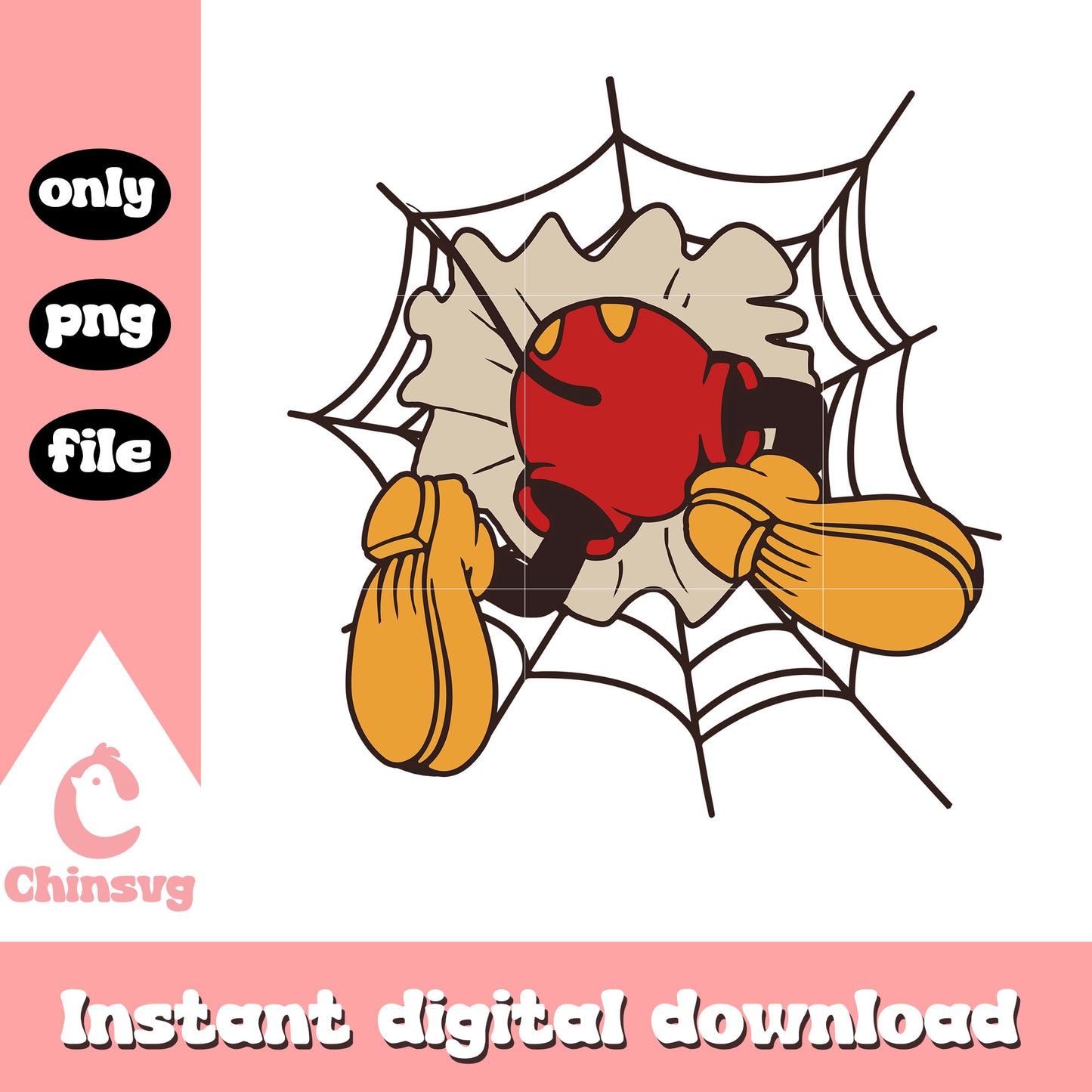 Disney mickey ass spiderweb clipart png, disney mickey cartoon png