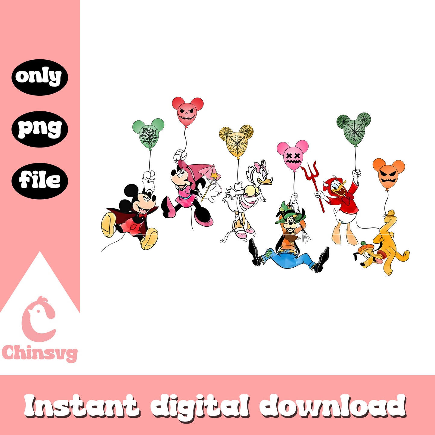 Disney mickey friend characters balloons png, mickey movie png