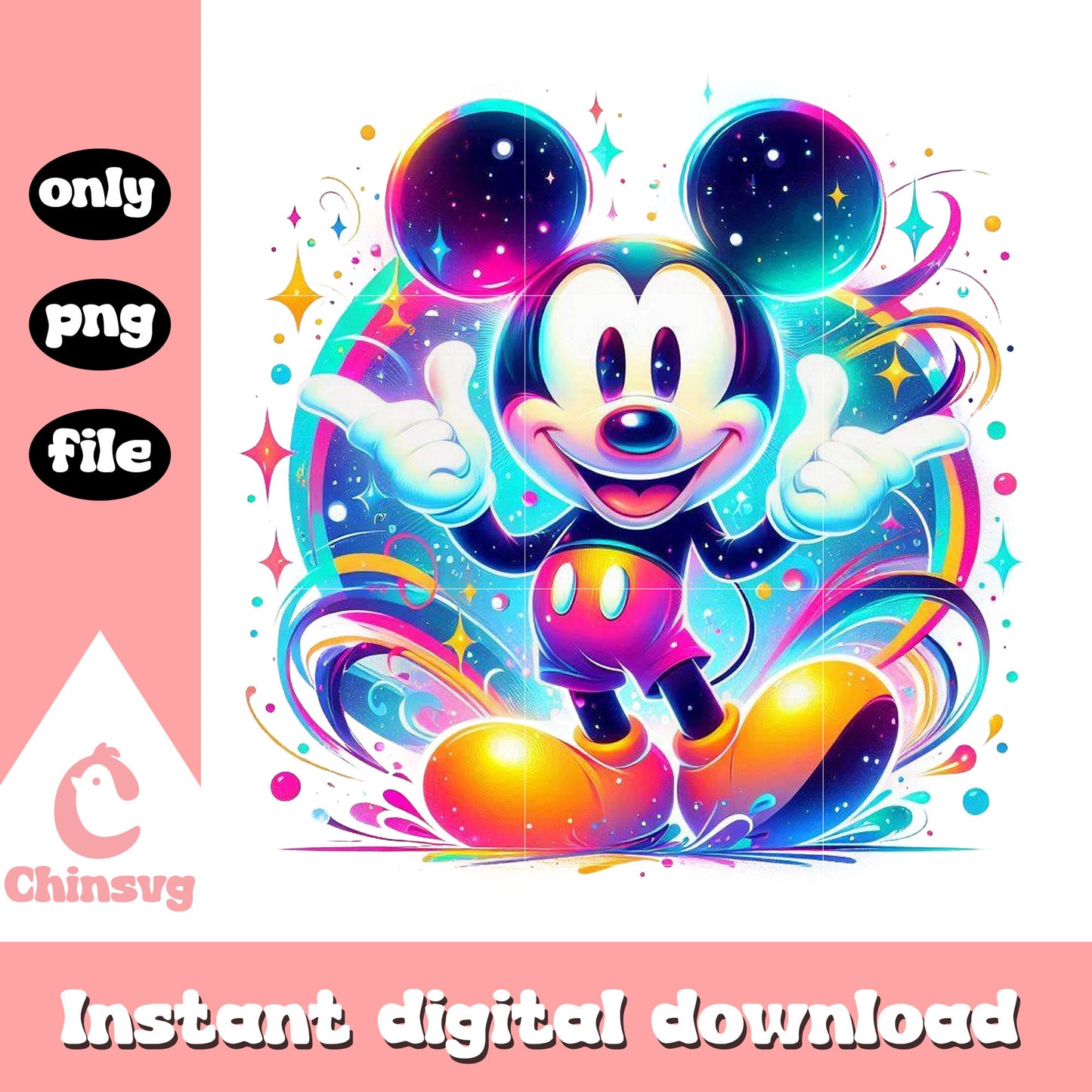 Disney mickey mouse watercolor splash png, mickey mouse character png