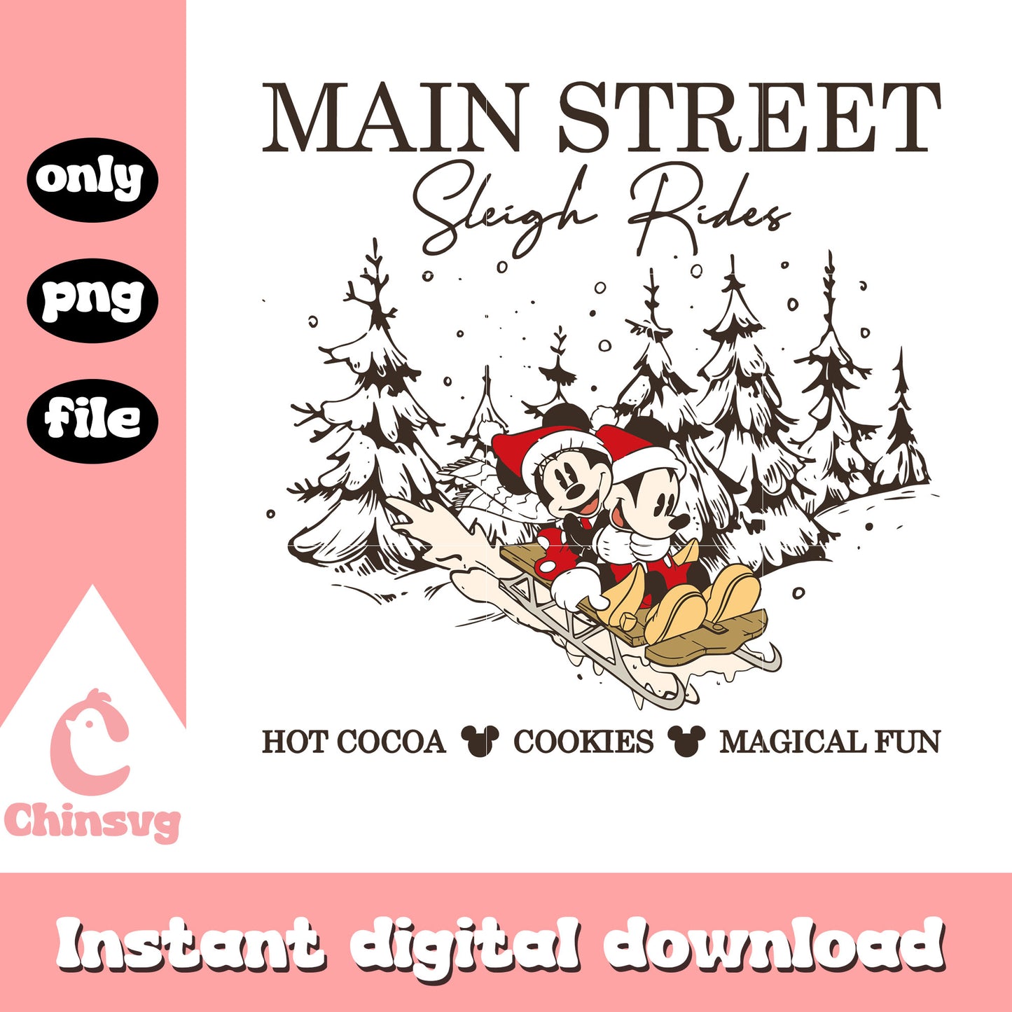 Disney minnie mickey main street design png, minnie and mickey png