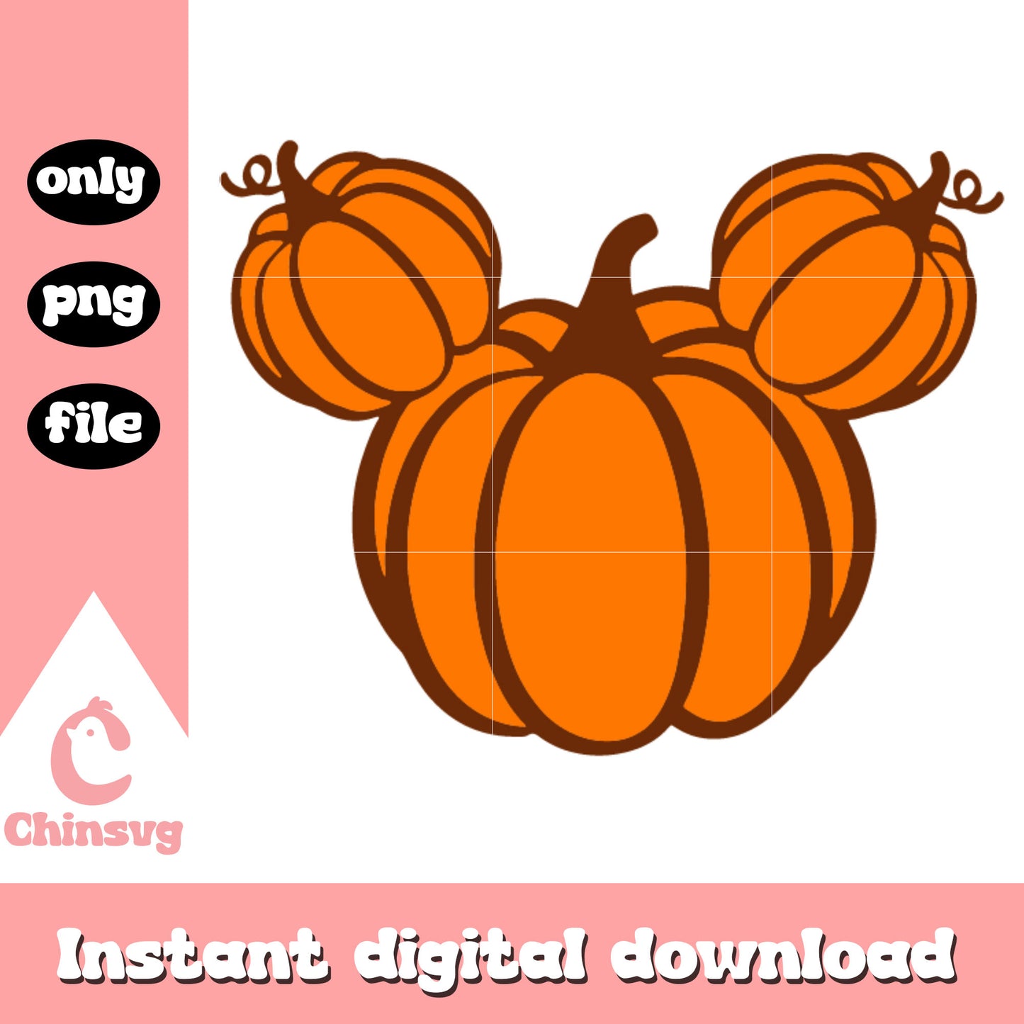 Disney pumpkin mickey ear design png, disney mickey character png