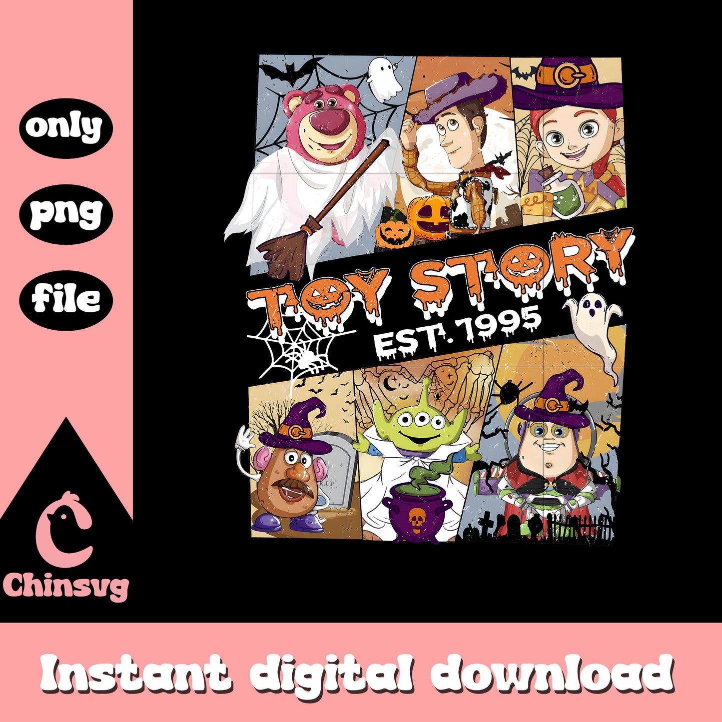 Disney toy story est 1995 png, toy story cartoon disney png