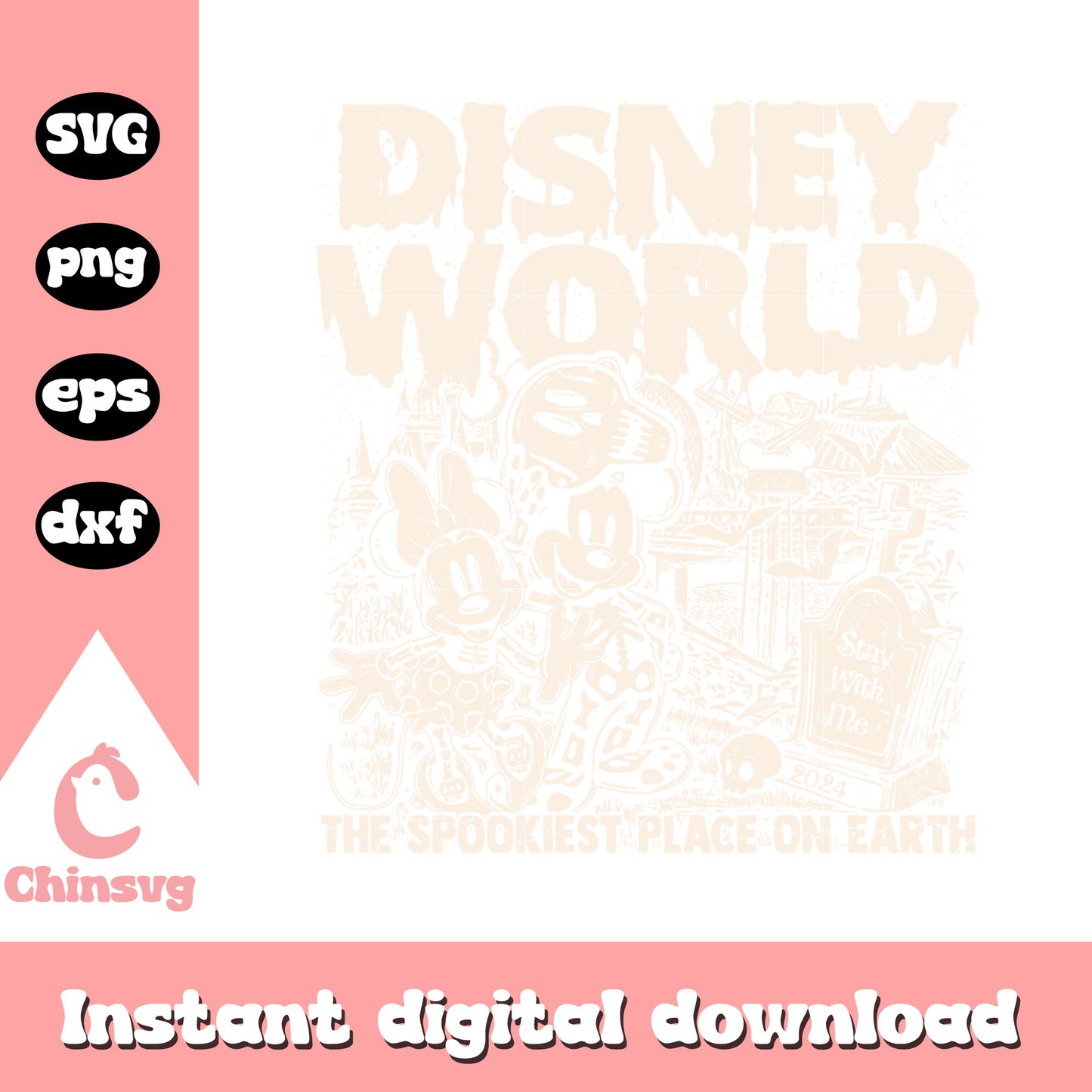 Disney world the spookies place on earth svg, mickey and minnie sv png, disney halloween svg