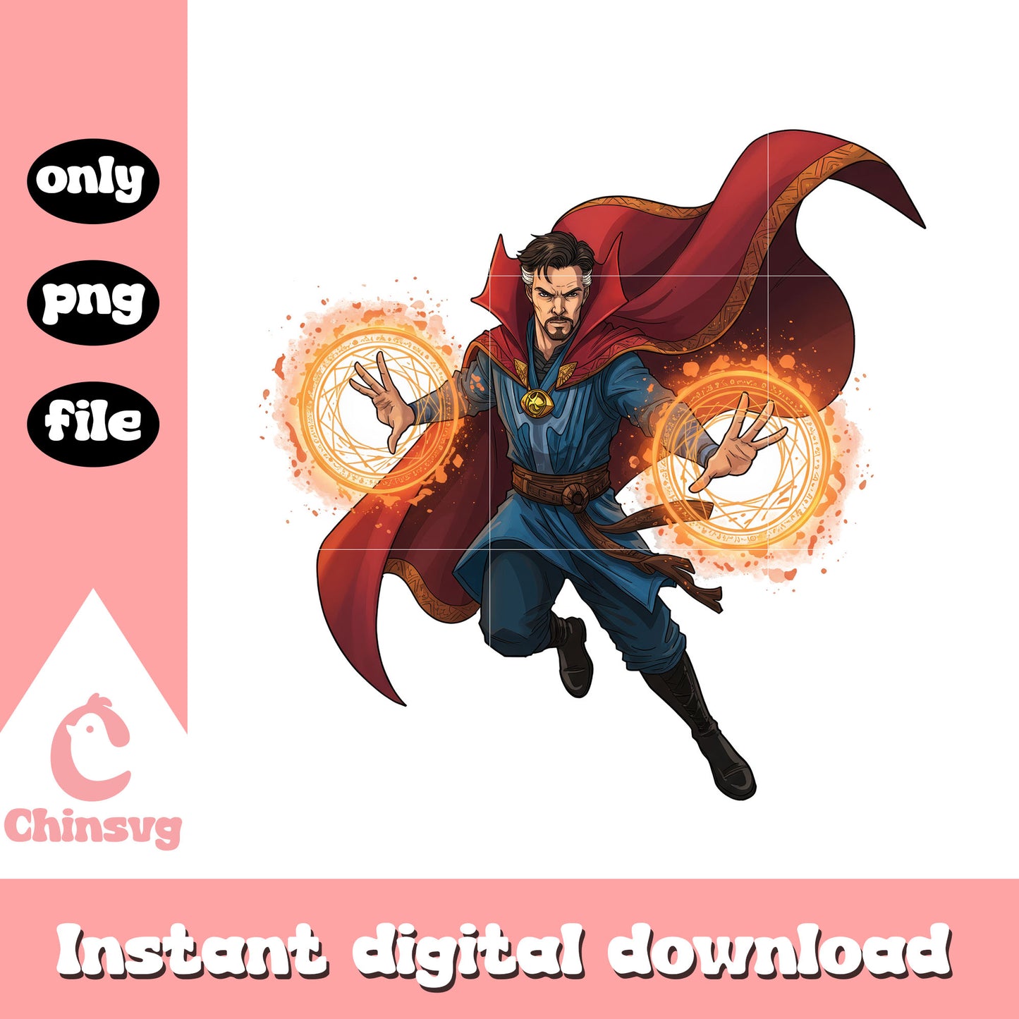 Doctor strange posing splatter effect design png, doctor strange png