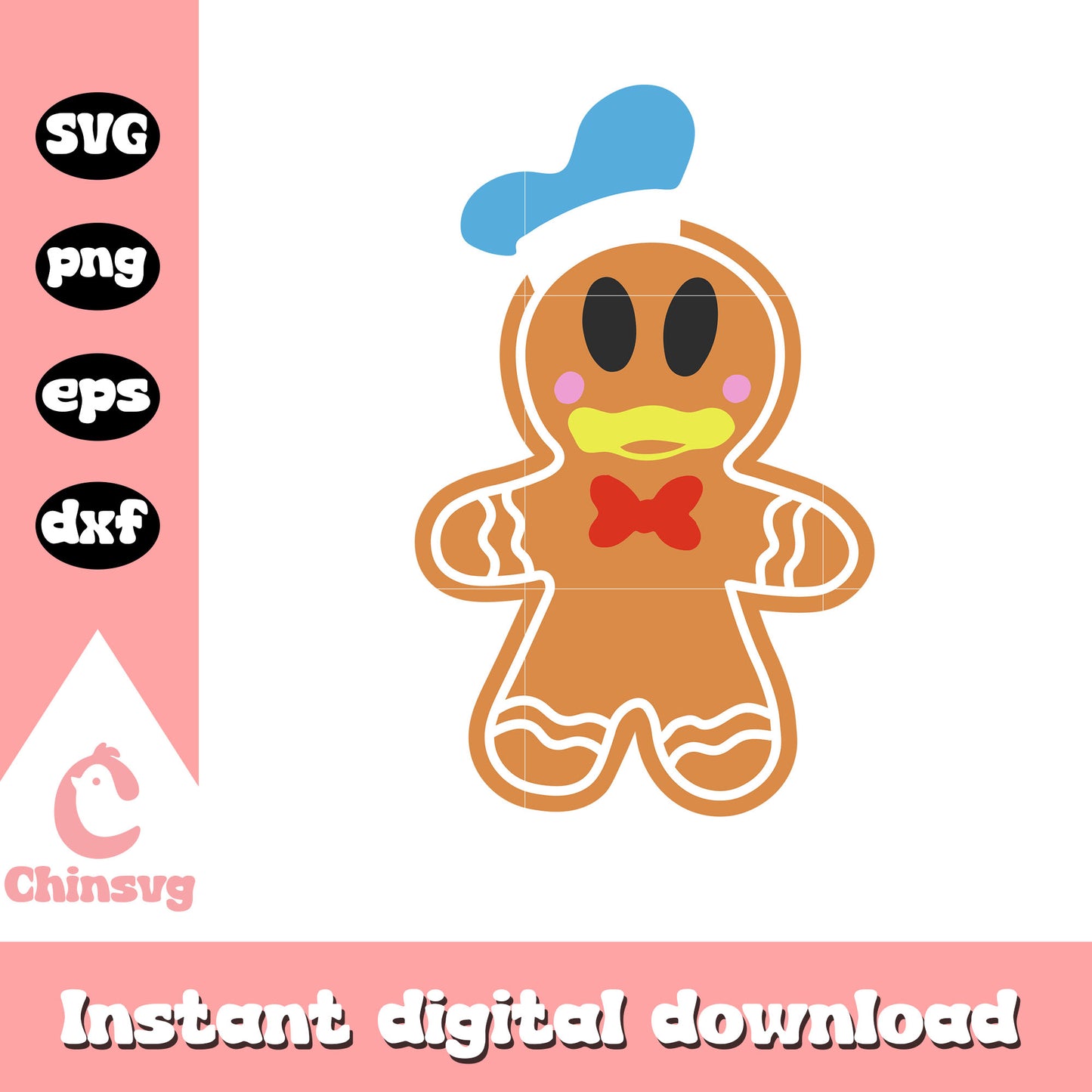 Donald christmas gingerbread svg, gingerbread cookies svg