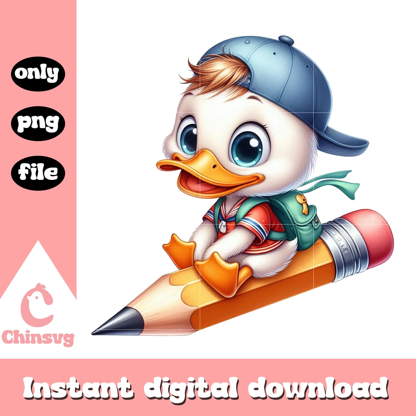 Donald duck driving pencil png, magic school png