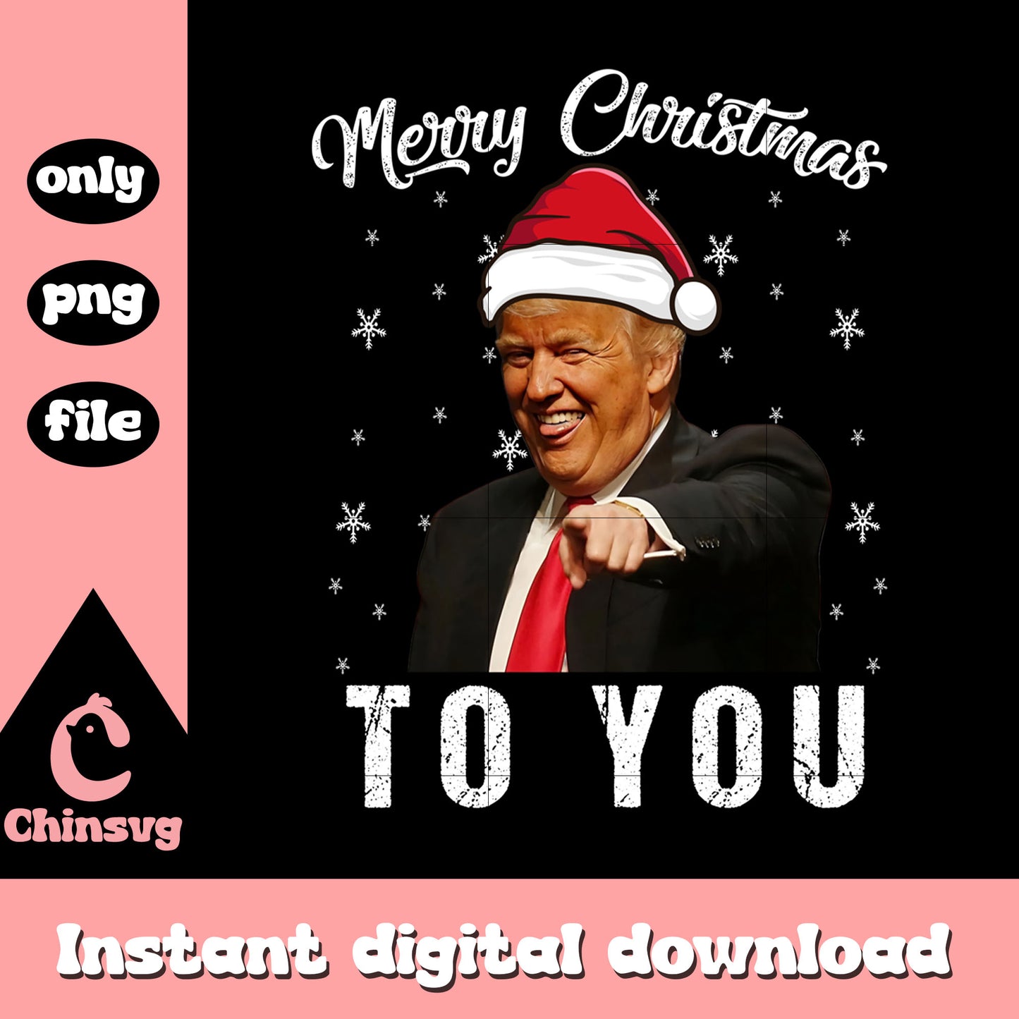 Donald trump merry christmas to you png, trump christmas png