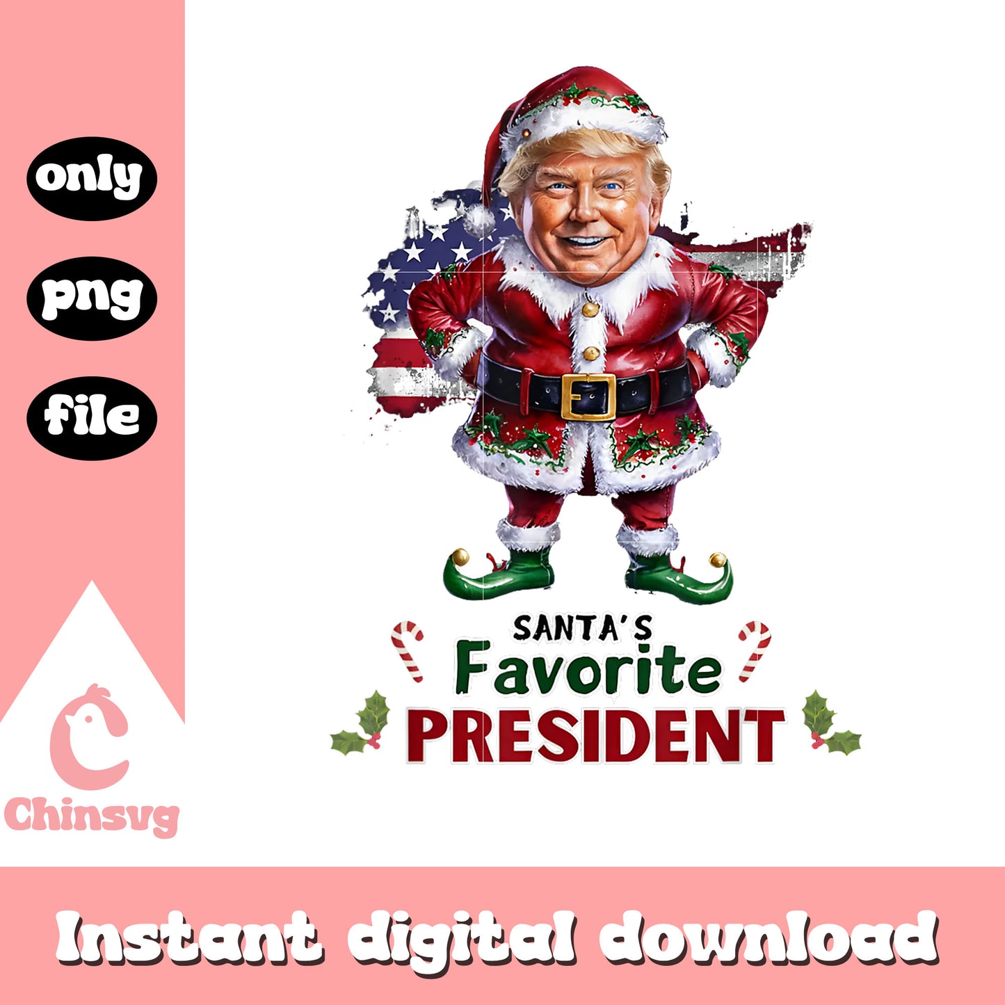 Donald trump santa favorite president christmas png, trump santa png