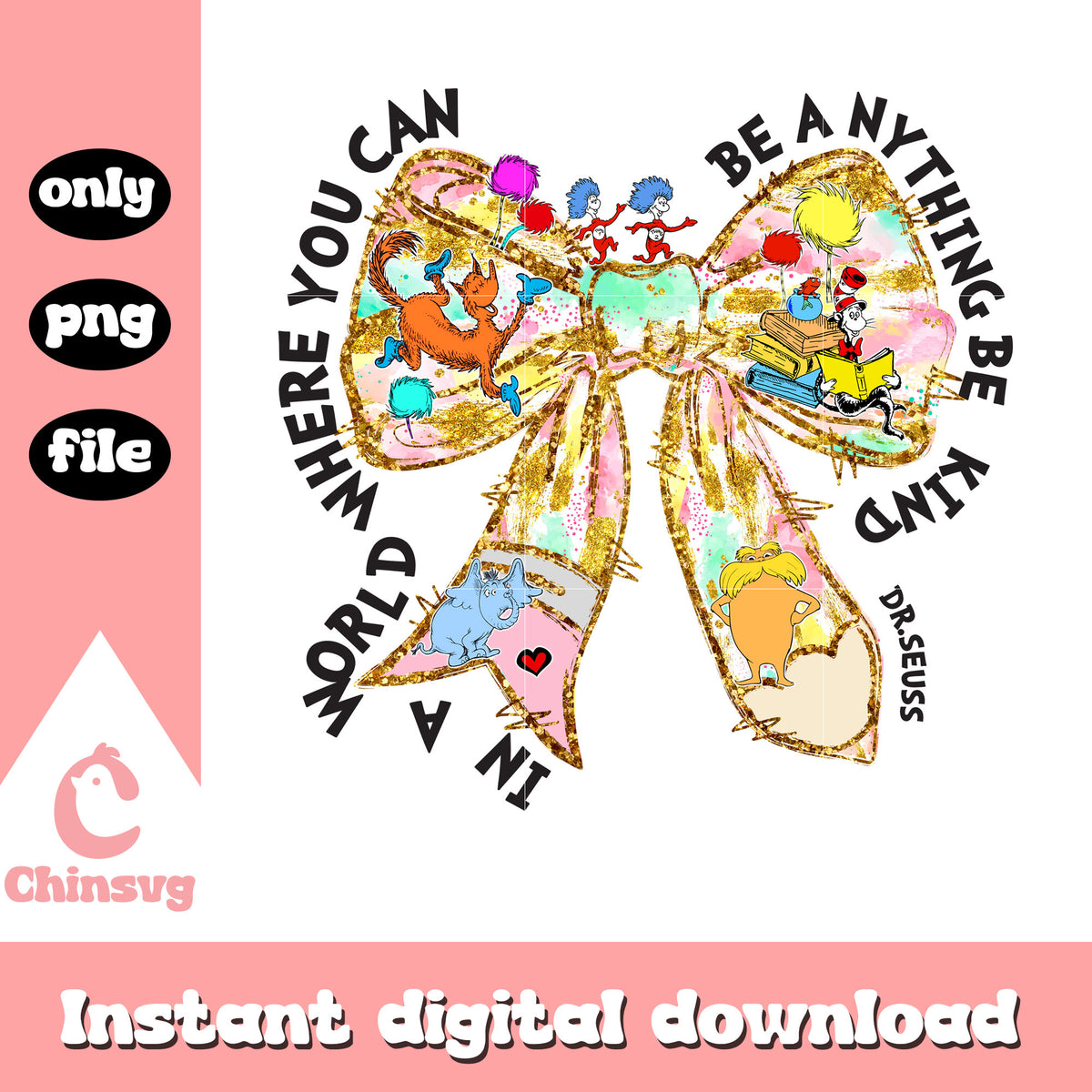 Dr seuss be kind pencil bow png, dr seuss png, be kind png