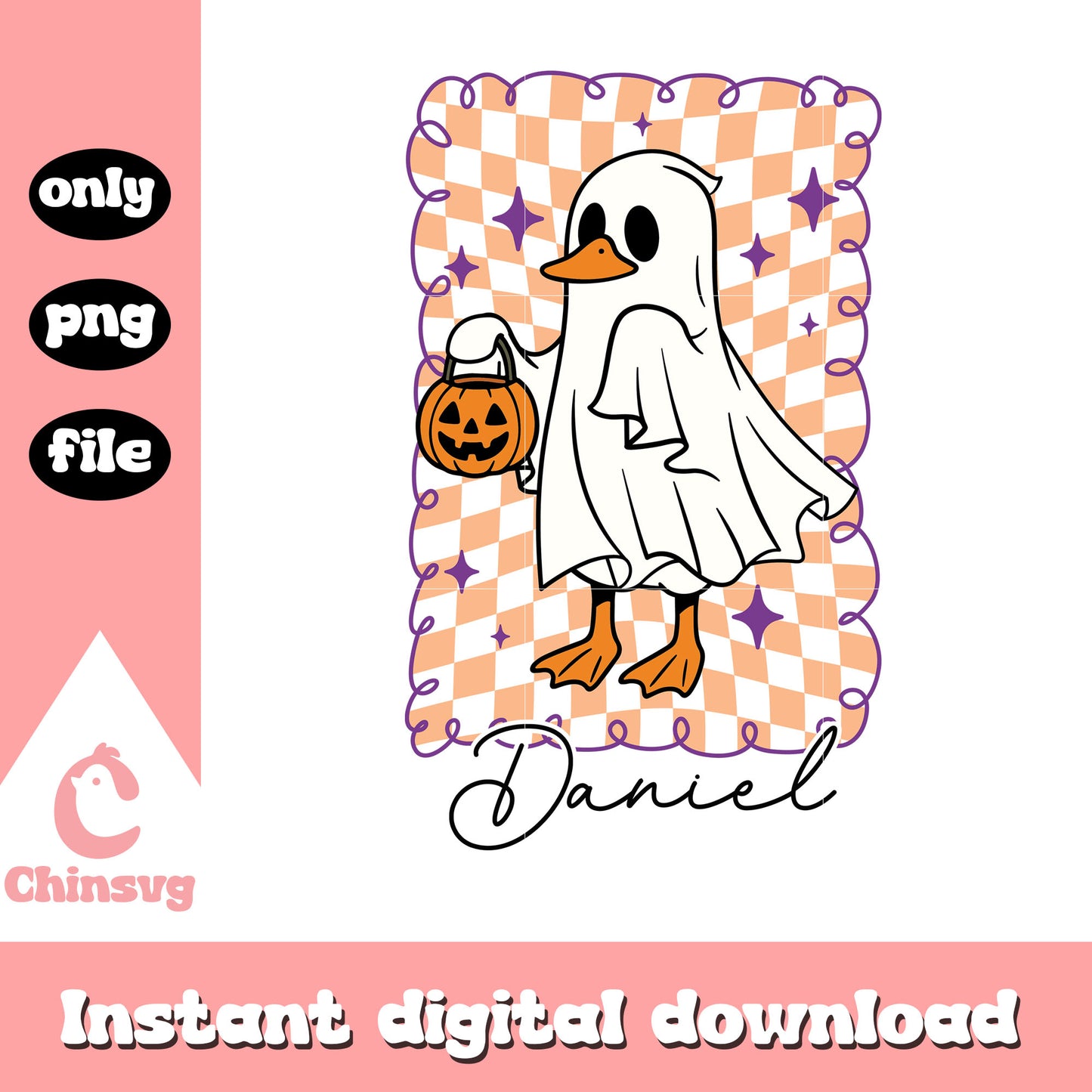 Duck costume ghost pumpkin daniel png, Duck ghost pumpkin png